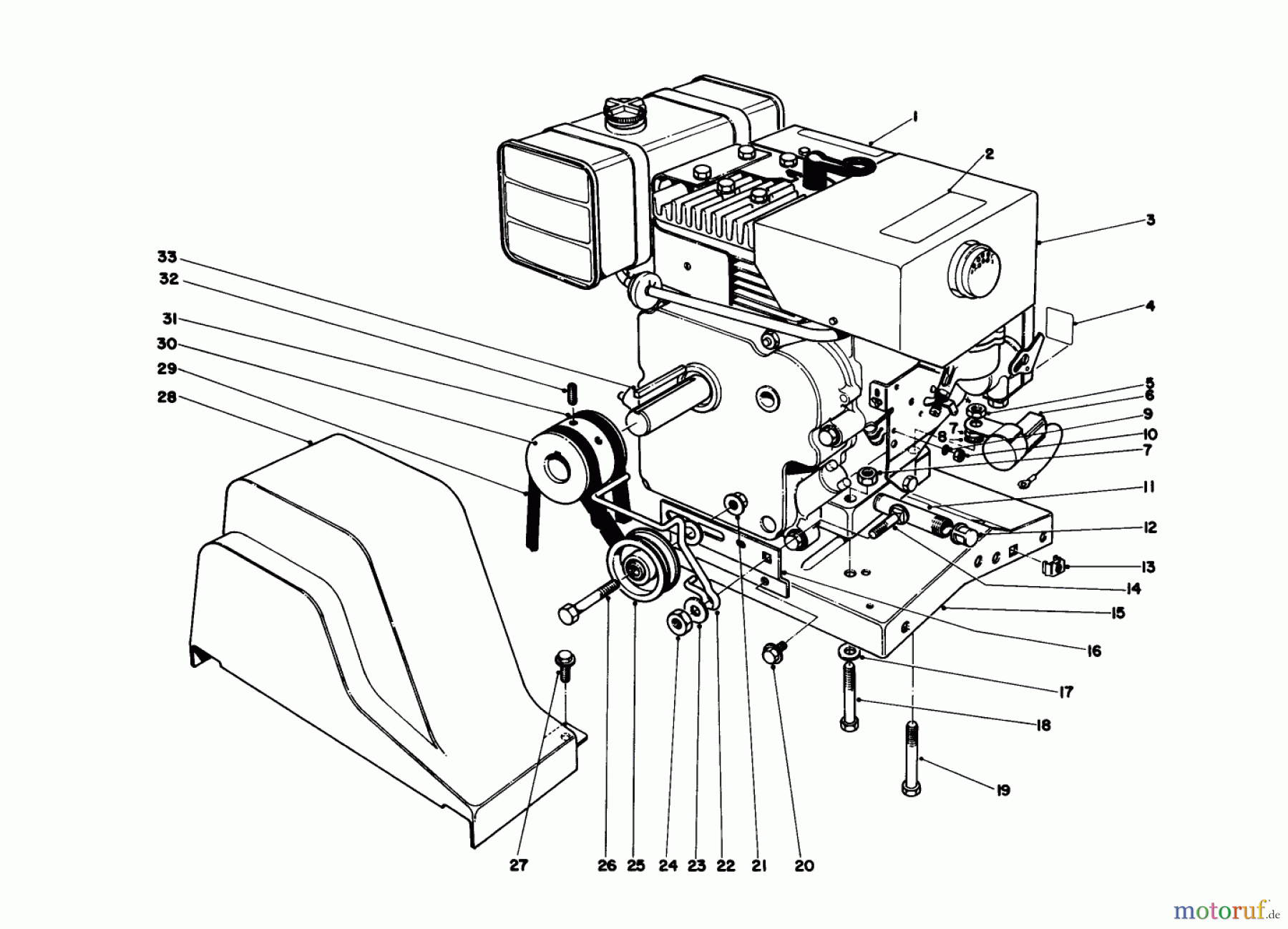  Toro Neu Snow Blowers/Snow Throwers Seite 1 38155 (826) - Toro 826 Snowthrower, 1985 (5000001-5999999) ENGINE ASSEMBLY