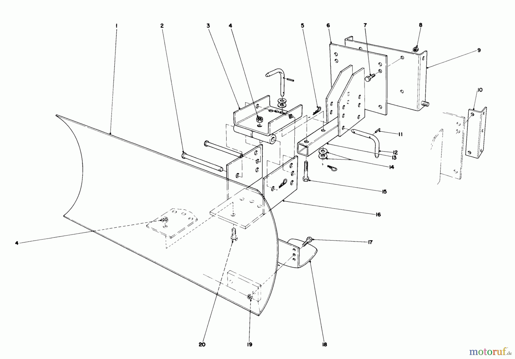  Toro Neu Snow Blowers/Snow Throwers Seite 1 38155 (826) - Toro 826 Snowthrower, 1987 (7000001-7999999) GRADER BLADE ASSEMBLY MODEL NO. 59099 (OPTIONAL)