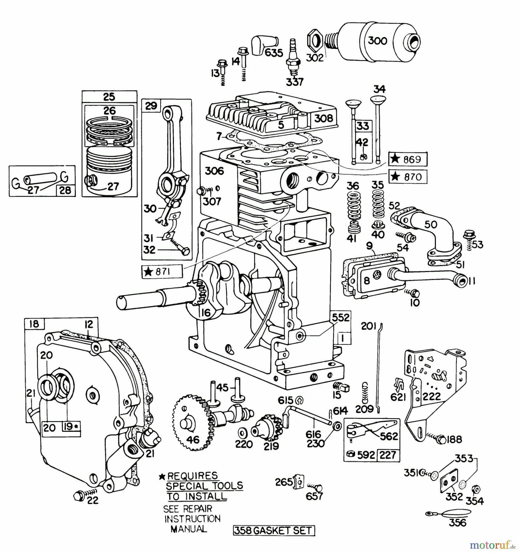  Toro Neu Snow Blowers/Snow Throwers Seite 1 38160 (1132) - Toro 1132 Snowthrower, 1980 (0000001-0999999) ENGINE MODEL NO. 190502 TYPE 0989-01 (8 H.P. SNOWTHROWER MODEL 3BRIGGS & STRATTON