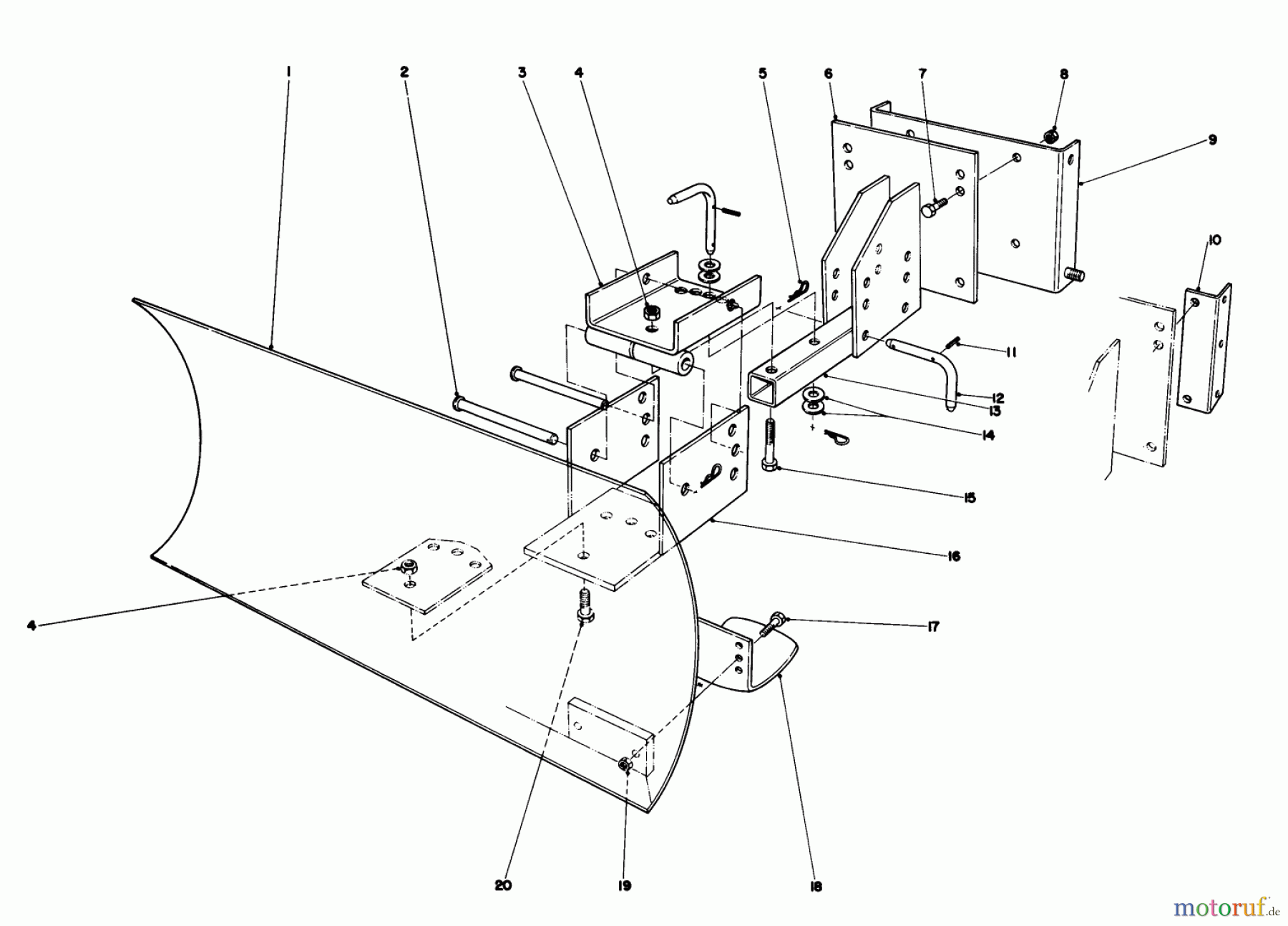  Toro Neu Snow Blowers/Snow Throwers Seite 1 38160 (1132) - Toro 1132 Snowthrower, 1983 (3000001-3999999) GRADER BLADE ASSEMBLY (MODEL NO. 59099) (OPTIONAL)