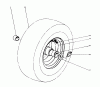 Toro 38160 (1132) - 1132 Snowthrower, 1987 (7000001-7999999) Listas de piezas de repuesto y dibujos WHEEL ASSEMBLY