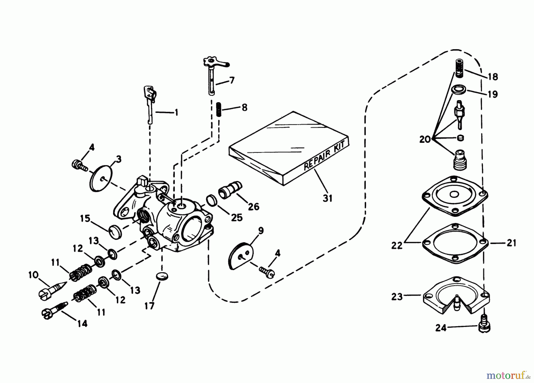  Toro Neu Snow Blowers/Snow Throwers Seite 1 38162C (S-620) - Toro S-620 Snowthrower, 1984 (4000001-4999999) CARBURETOR NO. 632142A