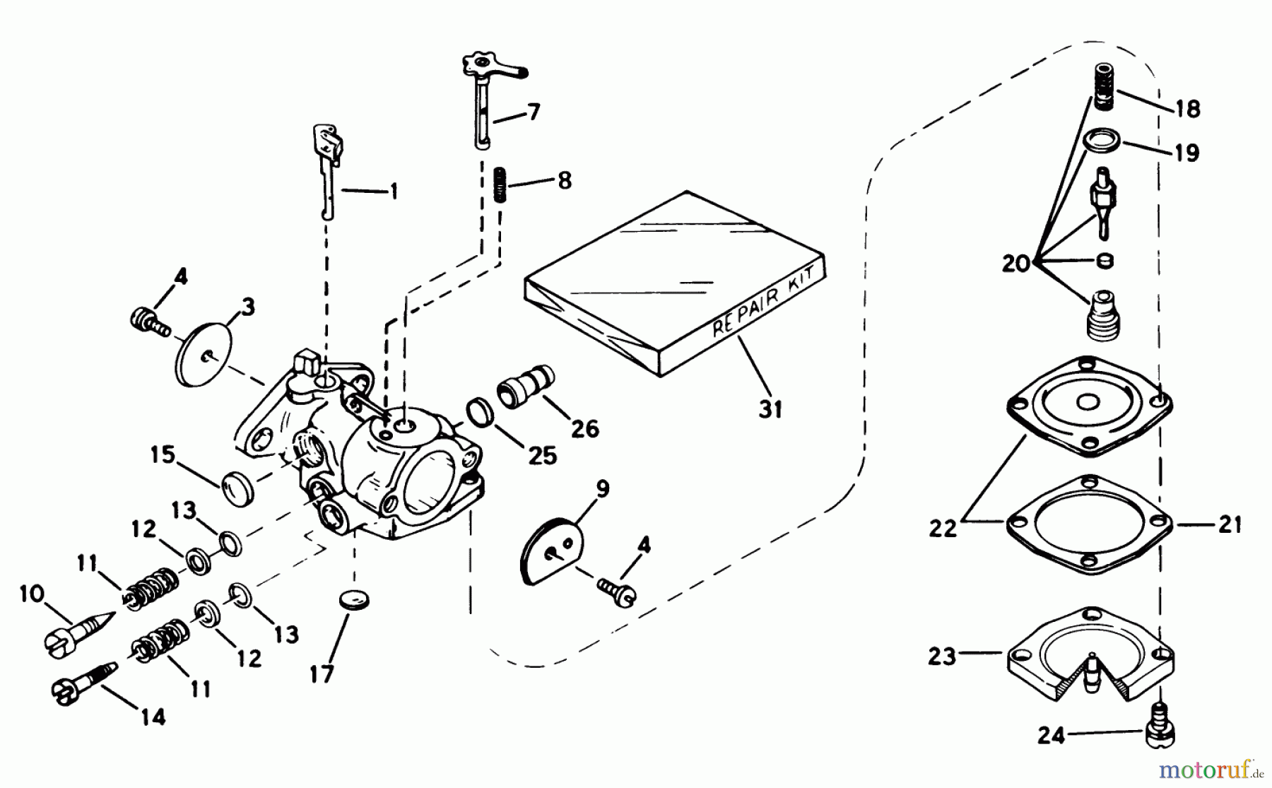  Toro Neu Snow Blowers/Snow Throwers Seite 1 38162 (S-620) - Toro S-620 Snowthrower, 1990 (0000001-0999999) CARBURETOR NO. 632142A