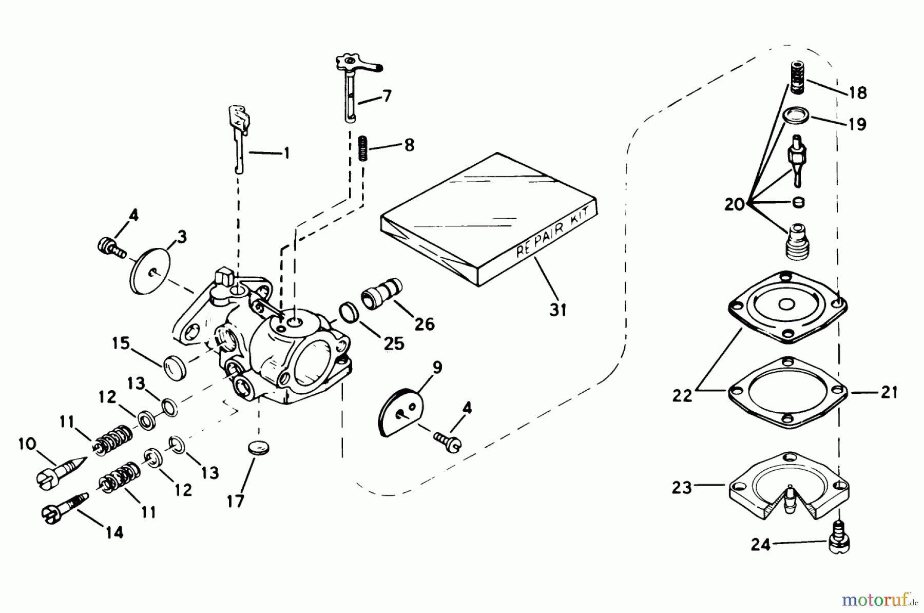  Toro Neu Snow Blowers/Snow Throwers Seite 1 38165 (S-620) - Toro S-620 Snowthrower, 1985 (5000001-5010000) CARBURETOR NO. 632142A