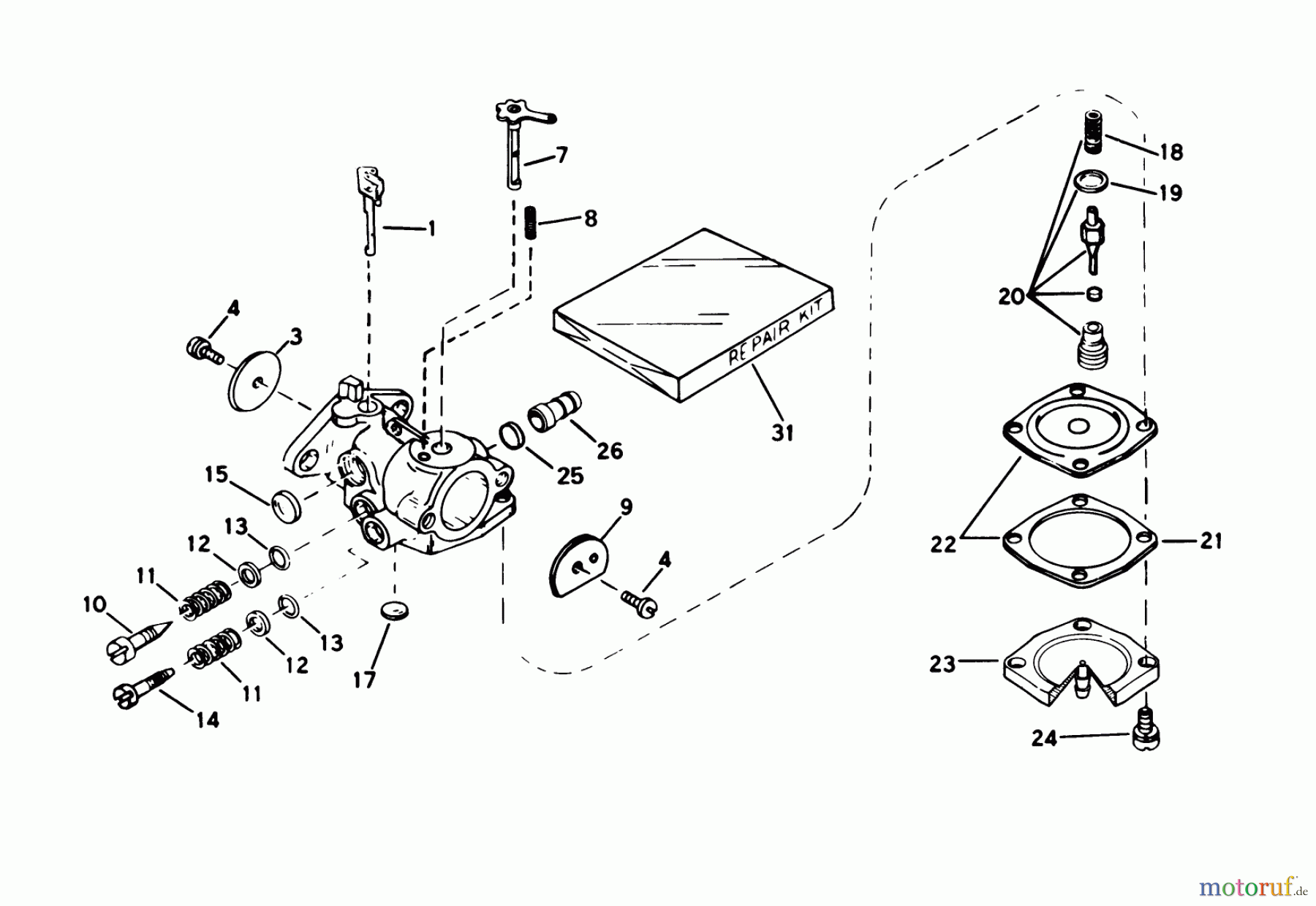  Toro Neu Snow Blowers/Snow Throwers Seite 1 38165 (S-620) - Toro S-620 Snowthrower, 1985 (5010001-5999999) CARBURETOR NO. 632142A