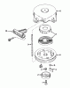 Toro 38165 (S-620) - S-620 Snowthrower, 1985 (5010001-5999999) Listas de piezas de repuesto y dibujos REWIND STARTER NO. 590537