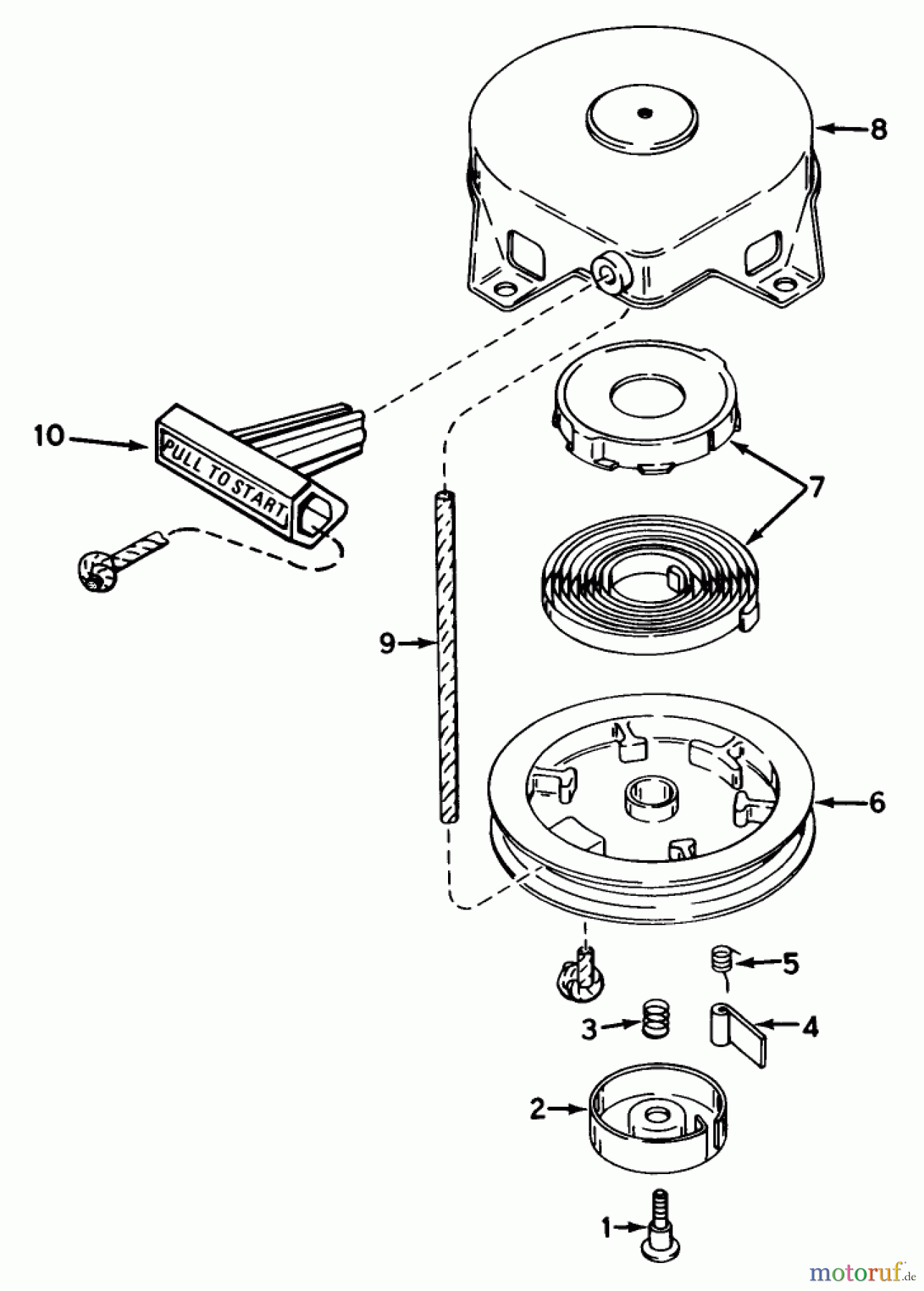  Toro Neu Snow Blowers/Snow Throwers Seite 1 38165 (S-620) - Toro S-620 Snowthrower, 1988 (8000001-8999999) REWIND STARTER NO. 590537