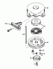 Toro 38167C (S-620) - S-620 Snowthrower, 1986 (6000001-6999999) Listas de piezas de repuesto y dibujos REWIND STARTER NO. 590537