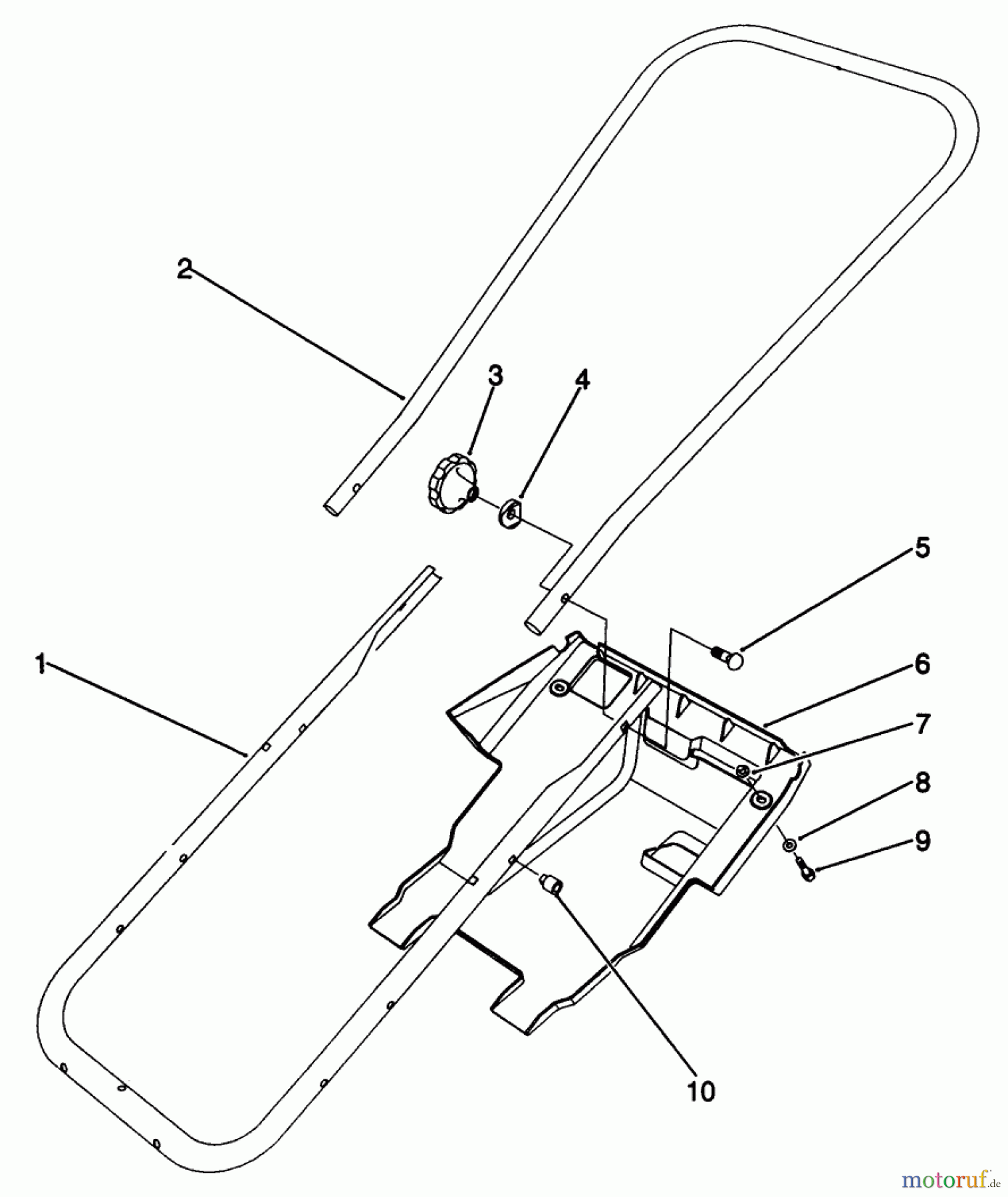  Toro Neu Snow Blowers/Snow Throwers Seite 1 38170 - Toro CCR Powerlite Snowthrower, 1991 (1000001-1999999) HANDLE ASSEMBLY