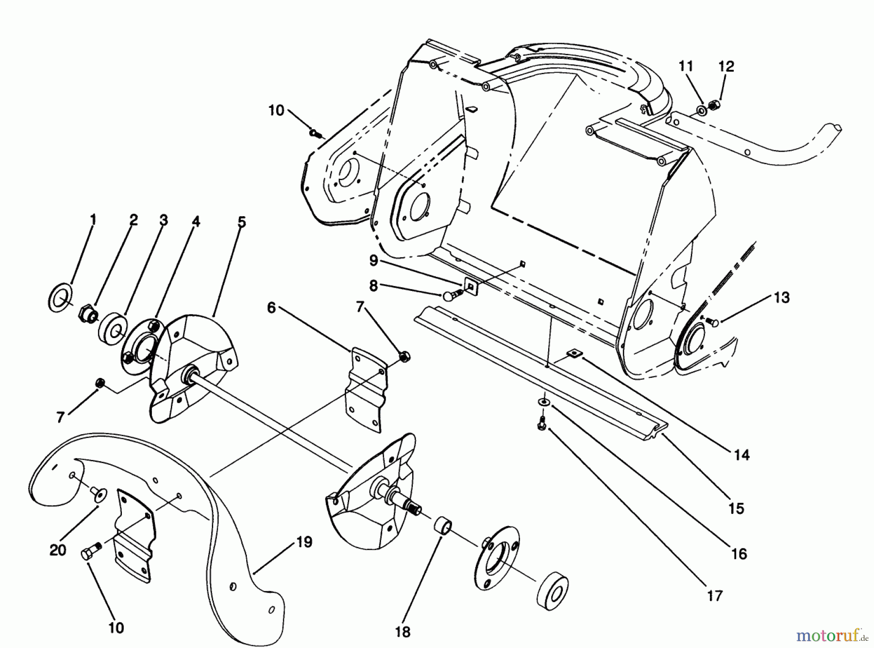  Toro Neu Snow Blowers/Snow Throwers Seite 1 38170 - Toro CCR Powerlite Snowthrower, 1992 (2000001-2999999) AUGER ASSEMBLY