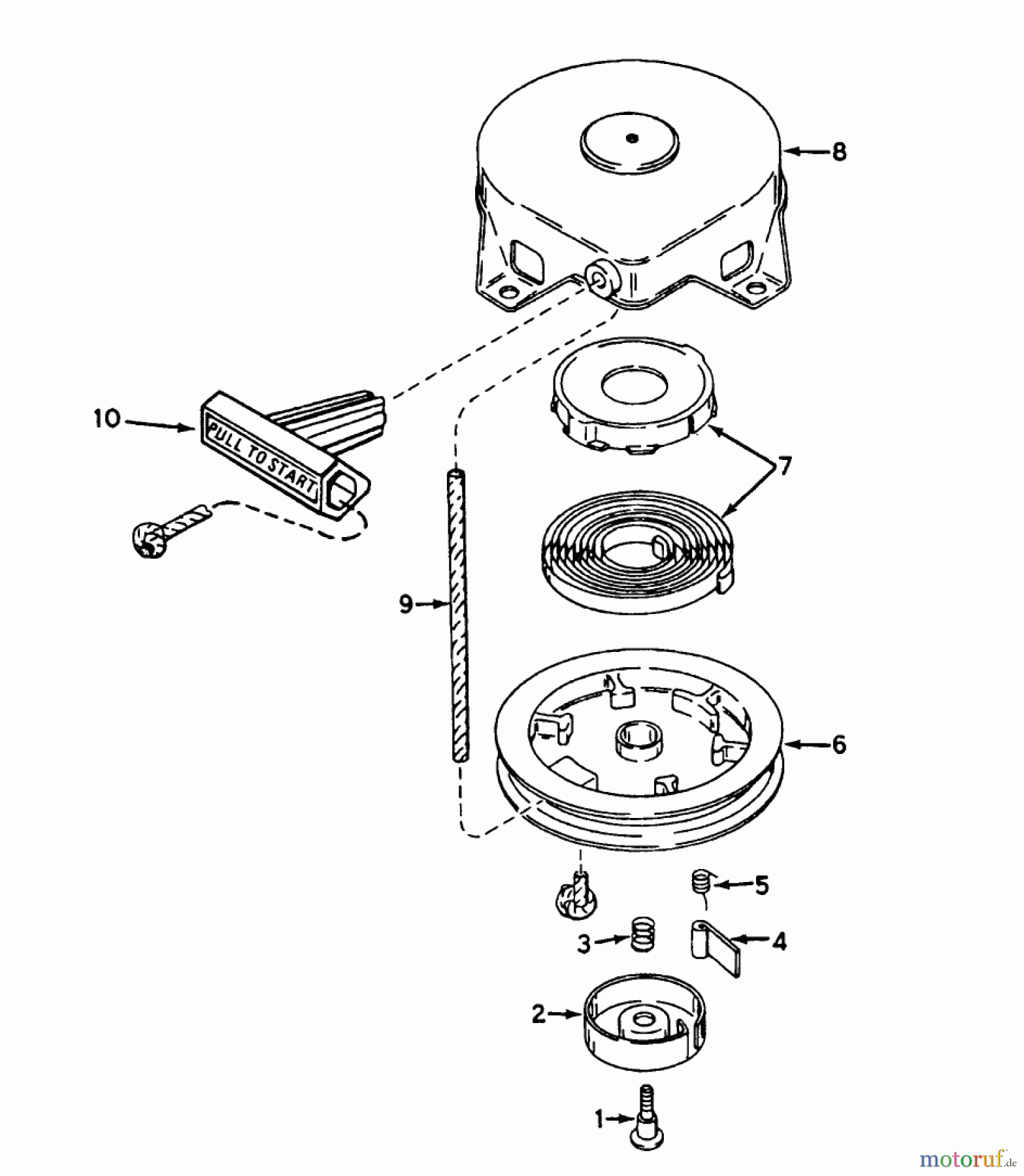  Toro Neu Snow Blowers/Snow Throwers Seite 1 38170 - Toro CCR Powerlite Snowthrower, 1993 (3900001-3999999) RECOIL STARTER NO. 590537