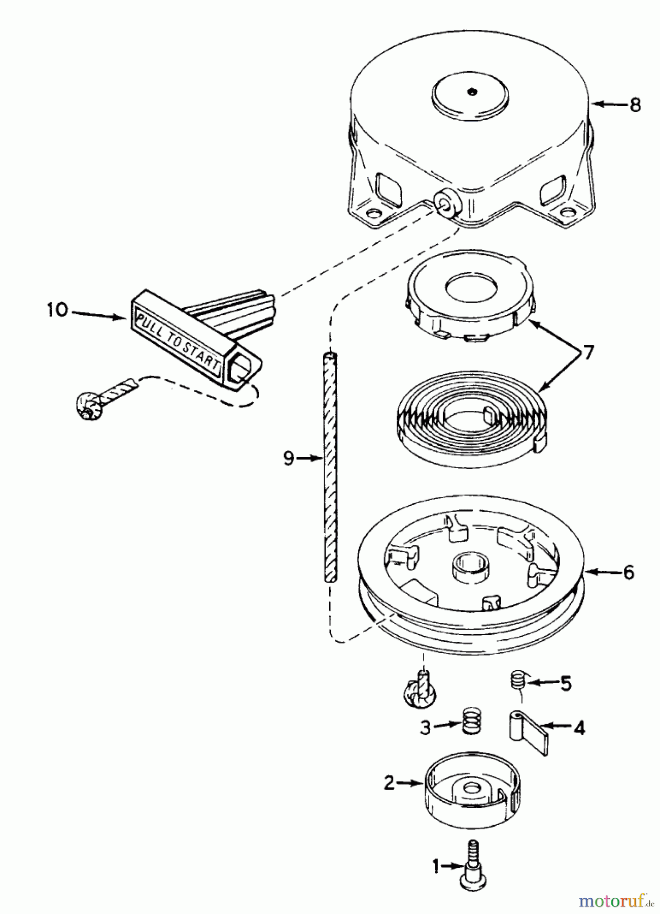  Toro Neu Snow Blowers/Snow Throwers Seite 1 38175 - Toro CCR Powerlite Snowthrower, 1994 (4900001-4999999) RECOIL STARTER NO. 590537 (MODEL 38175 ONLY)
