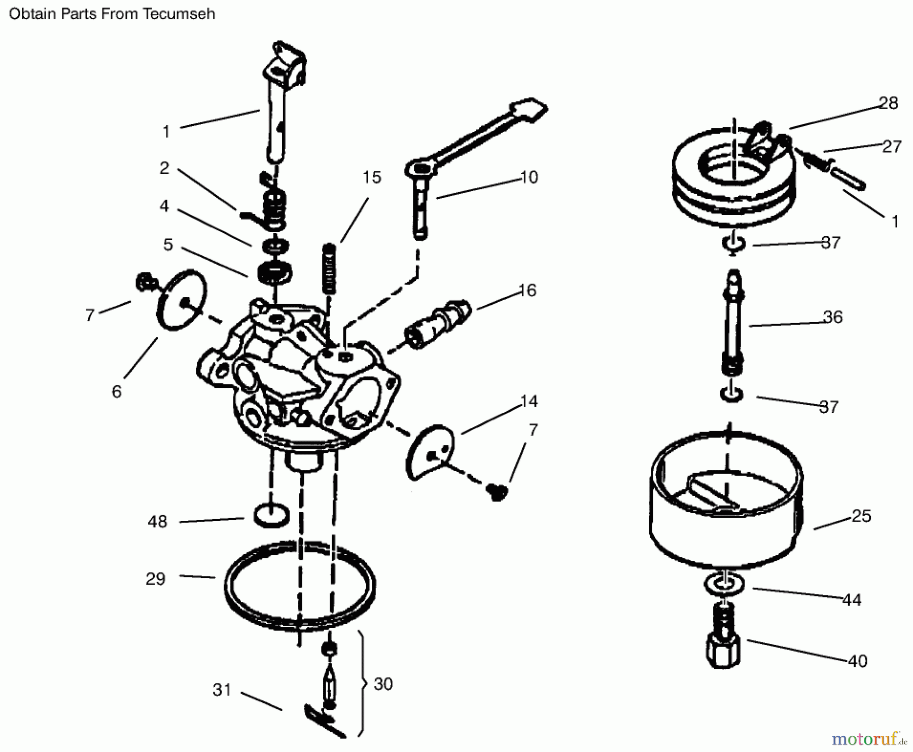  Toro Neu Snow Blowers/Snow Throwers Seite 1 38172 - Toro CCR Powerlite Snowthrower, 2000 (200000001-200999999) CARBURETOR NO. 640086 (MODEL NO. 38170 ONLY)