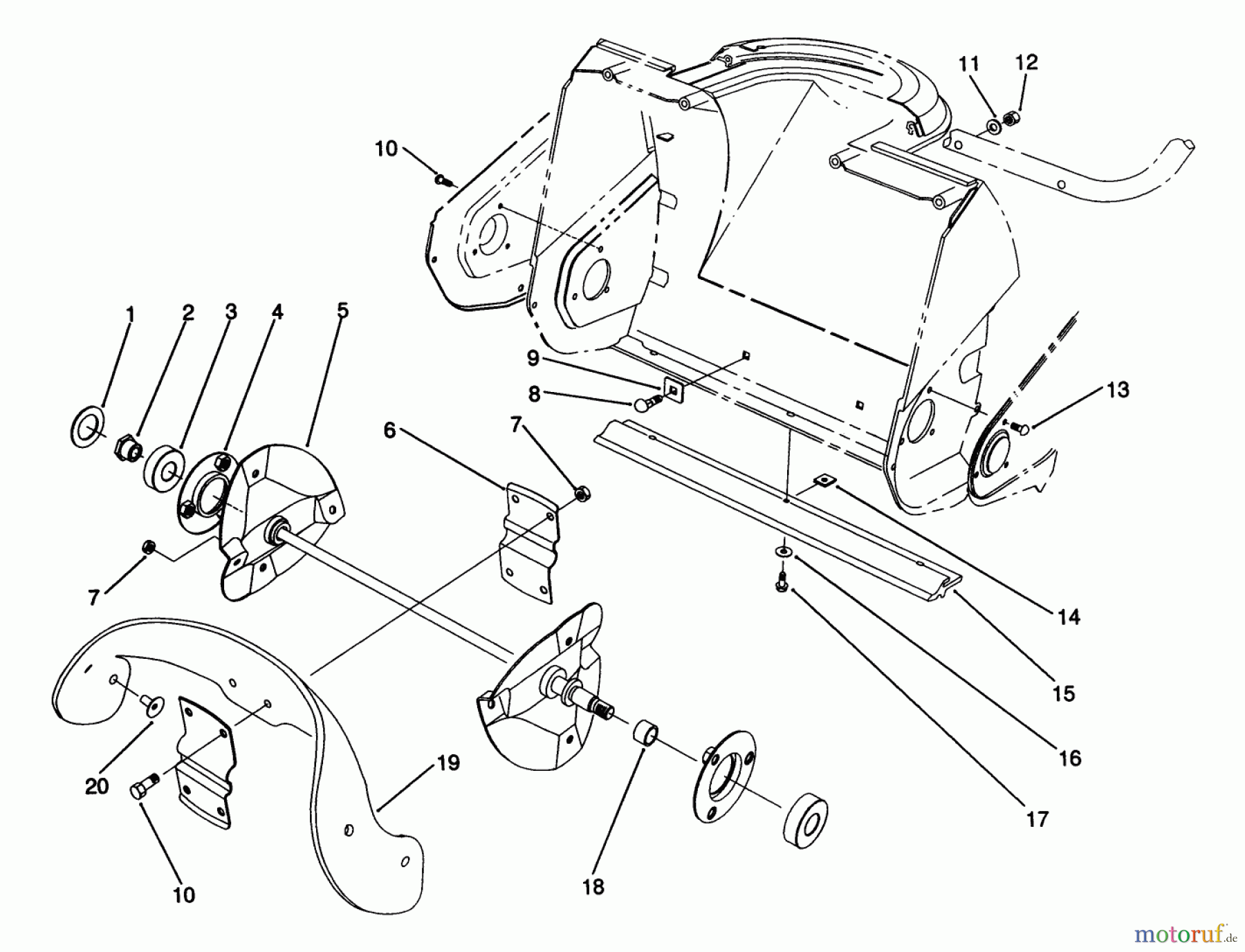  Toro Neu Snow Blowers/Snow Throwers Seite 1 38176 - Toro CCR Powerlite Snowthrower, 1992 (2000001-2999999) AUGER ASSEMBLY