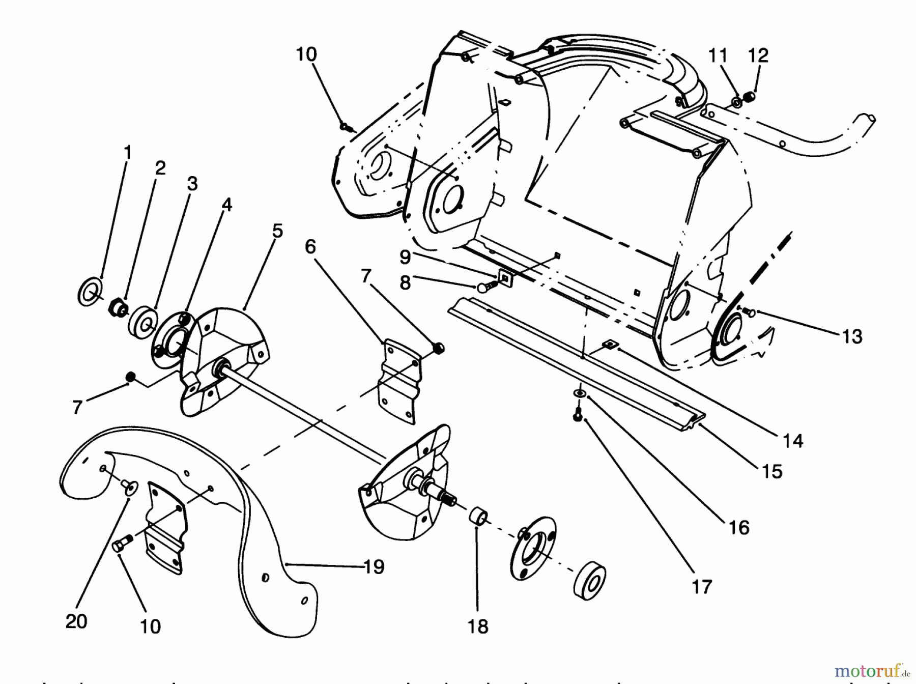  Toro Neu Snow Blowers/Snow Throwers Seite 1 38171 - Toro CCR Powerlite Snowthrower, 1994 (49000001-49999999) AUGER ASSEMBLY