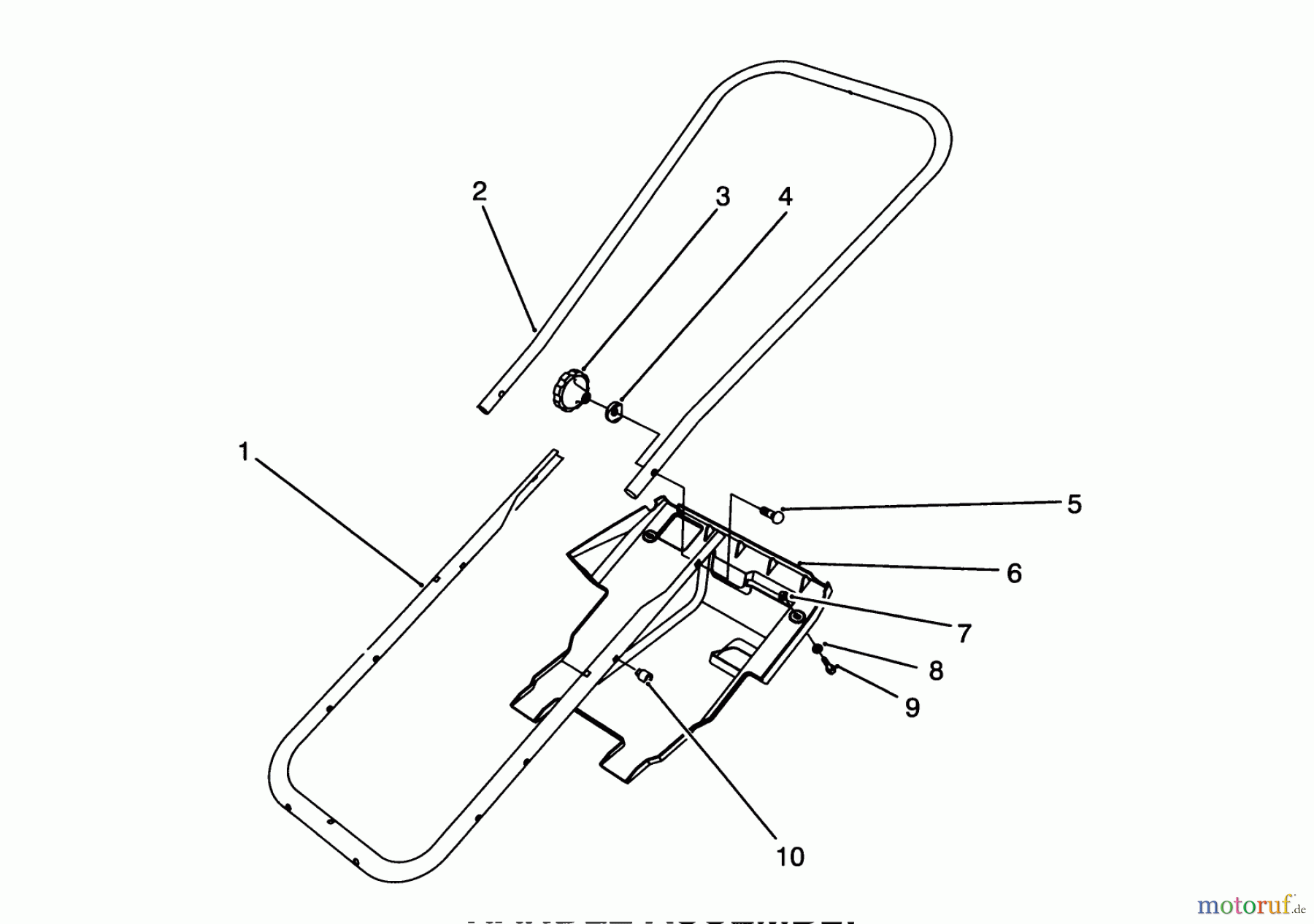  Toro Neu Snow Blowers/Snow Throwers Seite 1 38171 - Toro CCR Powerlite Snowthrower, 1994 (49000001-49999999) HANDLE ASSEMBLY