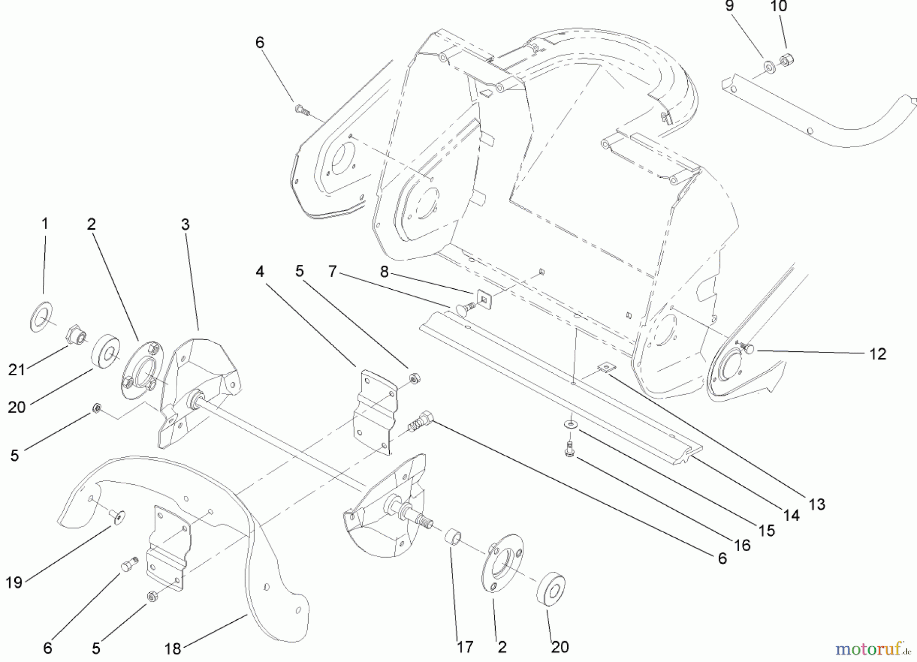  Toro Neu Snow Blowers/Snow Throwers Seite 1 38172 - Toro Powerlite Snowthrower, 2006 (260000001-260999999) IMPELLER ASSEMBLY