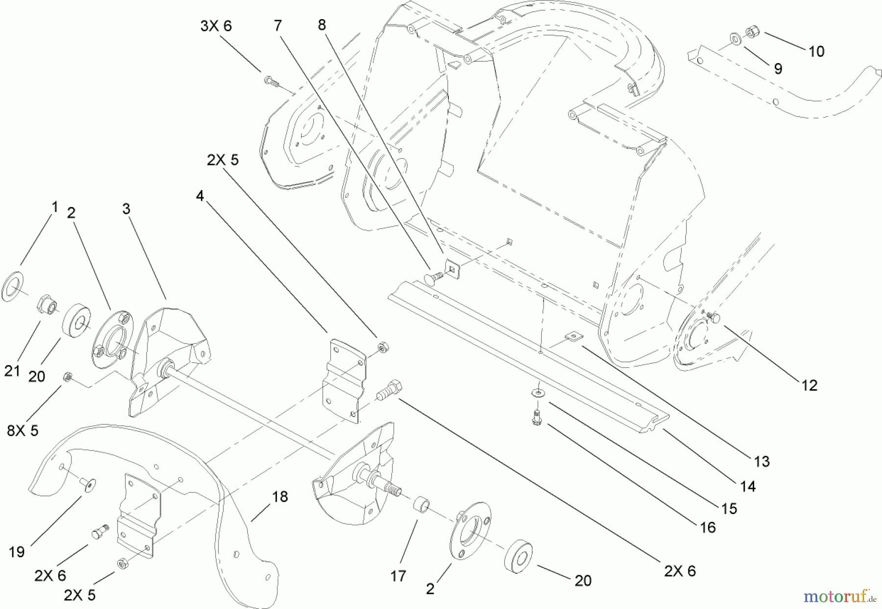  Toro Neu Snow Blowers/Snow Throwers Seite 1 38172 - Toro Powerlite Snowthrower, 2007 (270000001-270999999) ROTOR ASSEMBLY