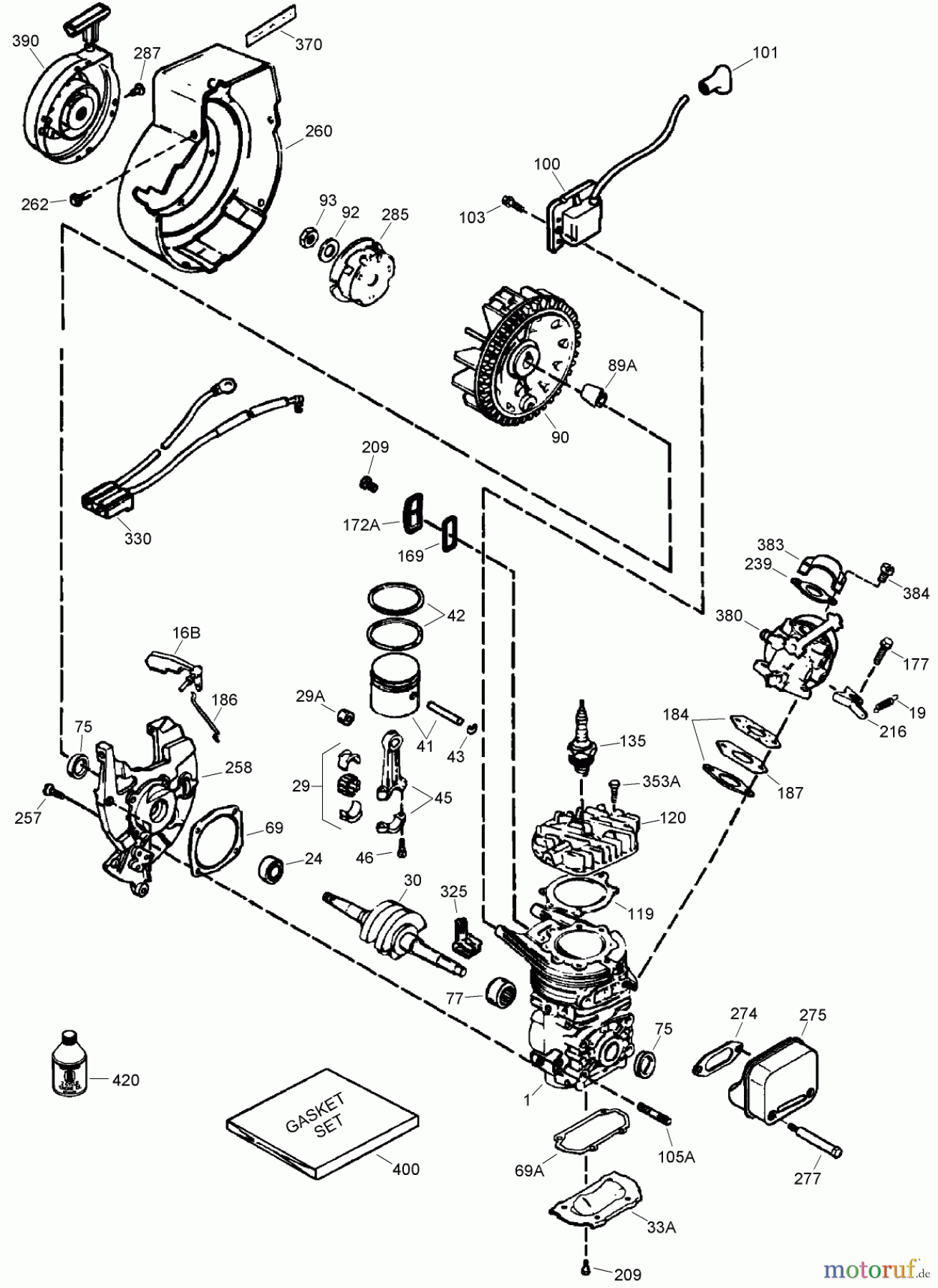  Toro Neu Snow Blowers/Snow Throwers Seite 1 38172 - Toro Powerlite Snowthrower, 2008 (280000001-280999999) ENGINE ASSEMBLY TECUMSEH TH098SA-1723F