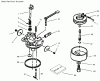 Toro 38183 - CCR Powerlite Snowthrower, 2000 (200000001-200999999) Listas de piezas de repuesto y dibujos CARBURETOR NO. 640086
