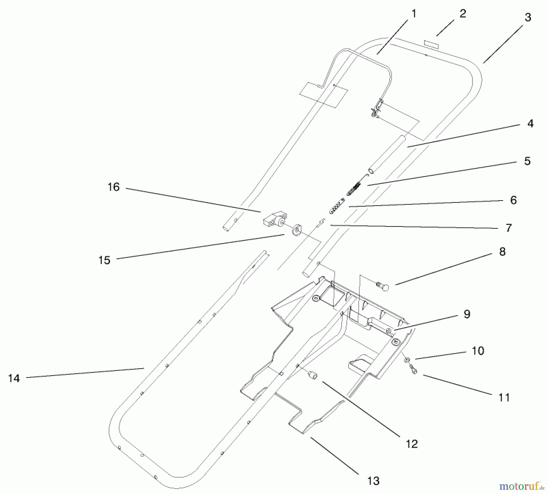  Toro Neu Snow Blowers/Snow Throwers Seite 1 38173 - Toro CCR Powerlite Snowthrower, 2000 (200000001-200999999) HANDLE & LOWER SHROUD ASSEMBLY