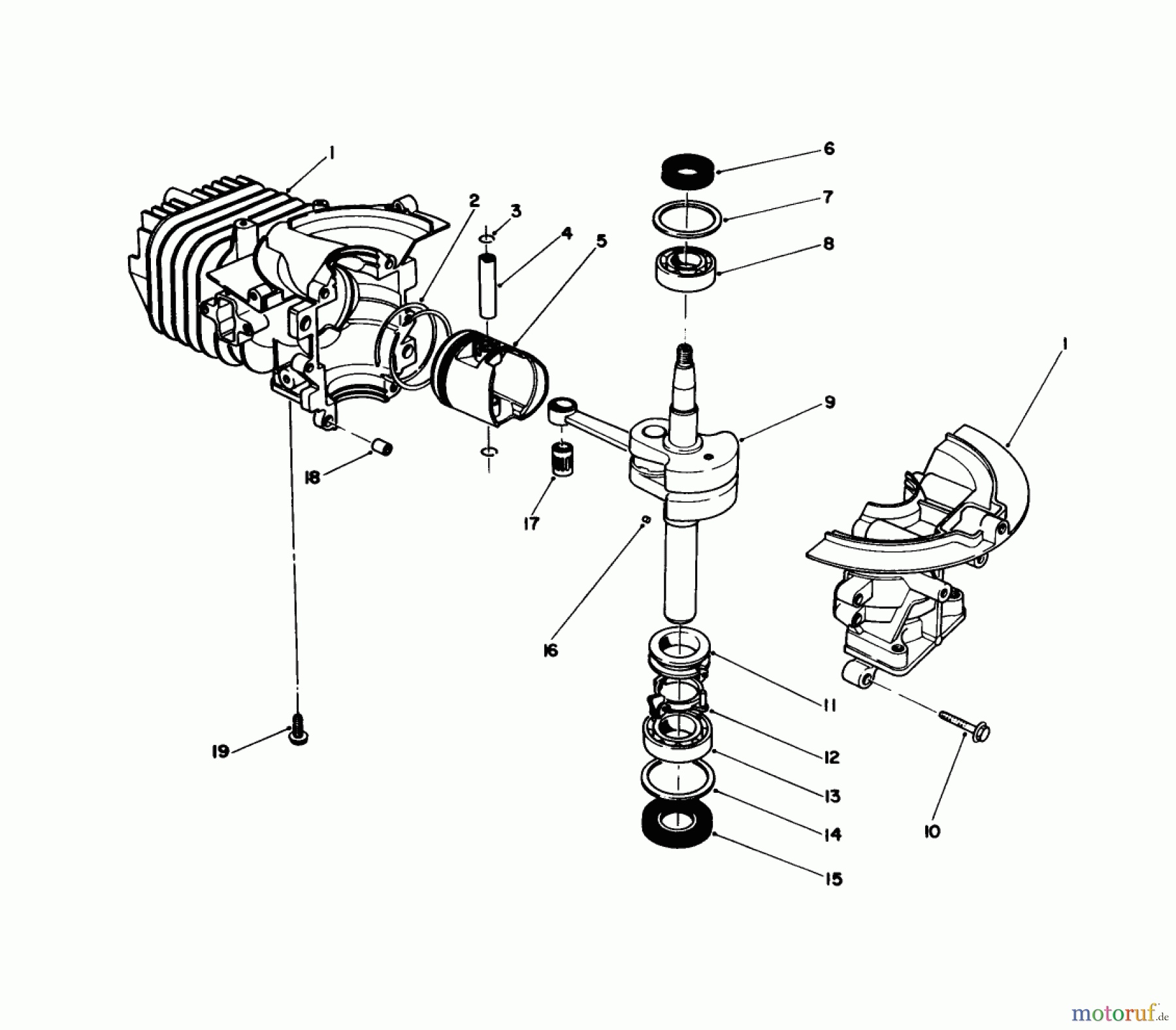  Toro Neu Snow Blowers/Snow Throwers Seite 1 38180C - Toro CCR 2000 Snowthrower, 1987 (7000001-7999999) SHORT BLOCK ASSEMBLY