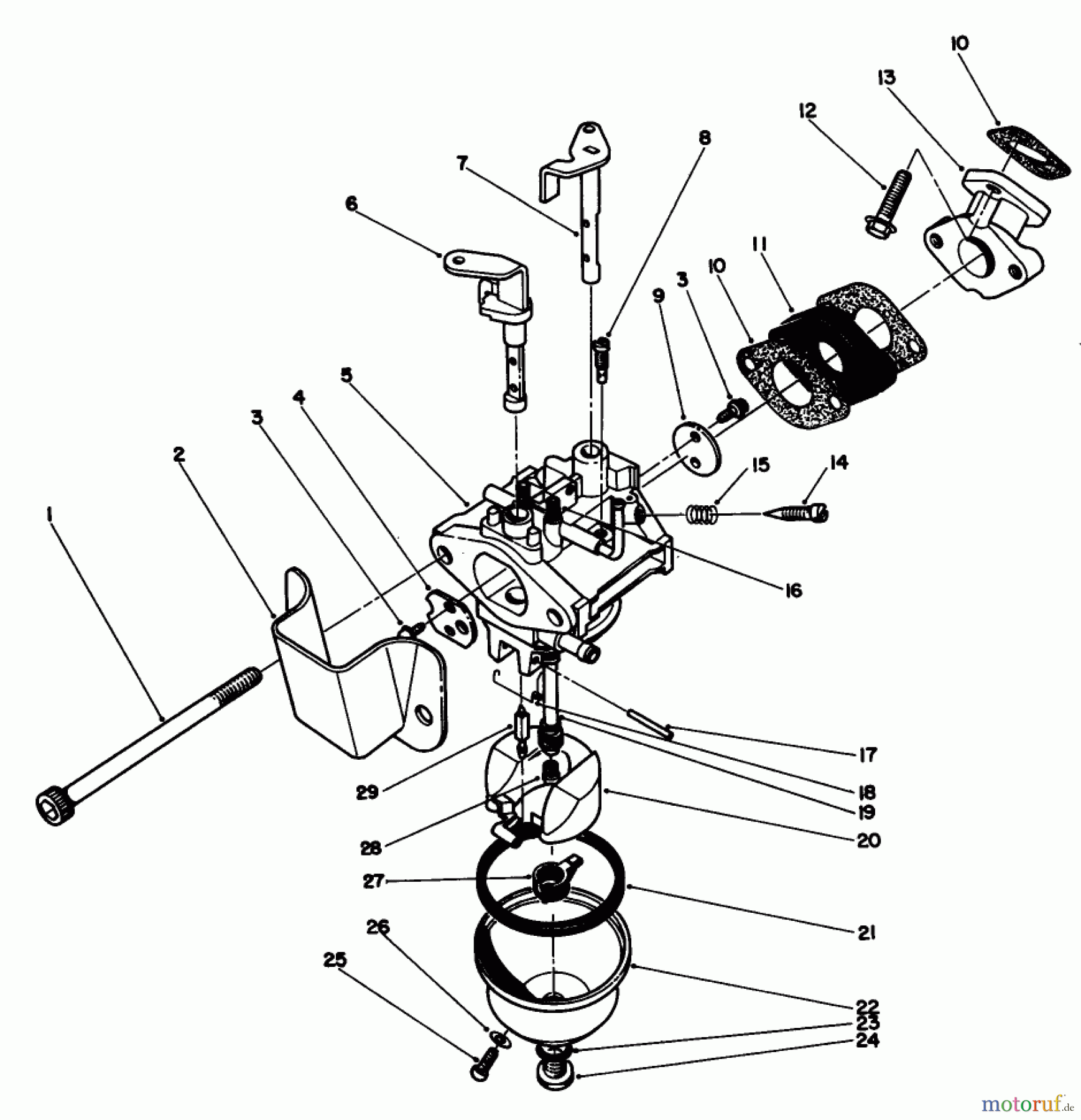  Toro Neu Snow Blowers/Snow Throwers Seite 1 38180C - Toro CCR 2000 Snowthrower, 1988 (8000001-8999999) CARBURETOR ASSEMBLY