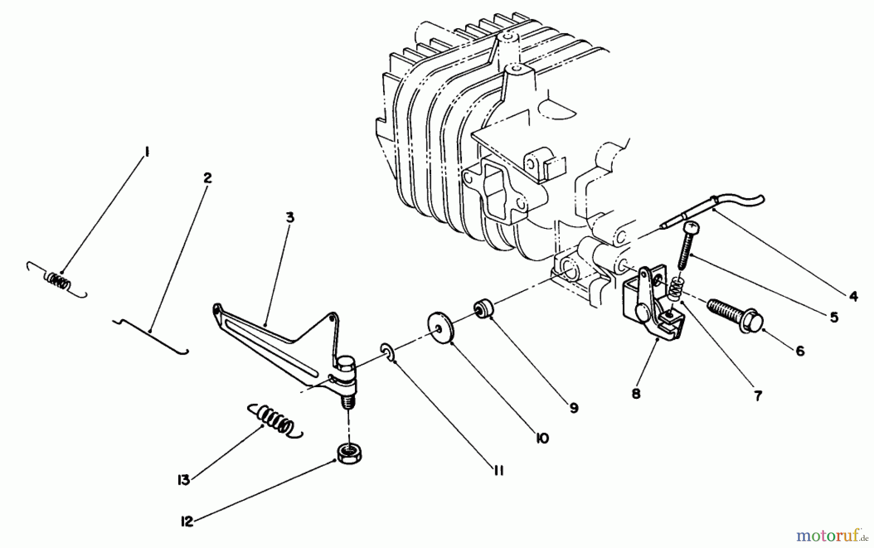  Toro Neu Snow Blowers/Snow Throwers Seite 1 38180C - Toro CCR 2000 Snowthrower, 1988 (8000001-8999999) GOVERNOR ASSEMBLY