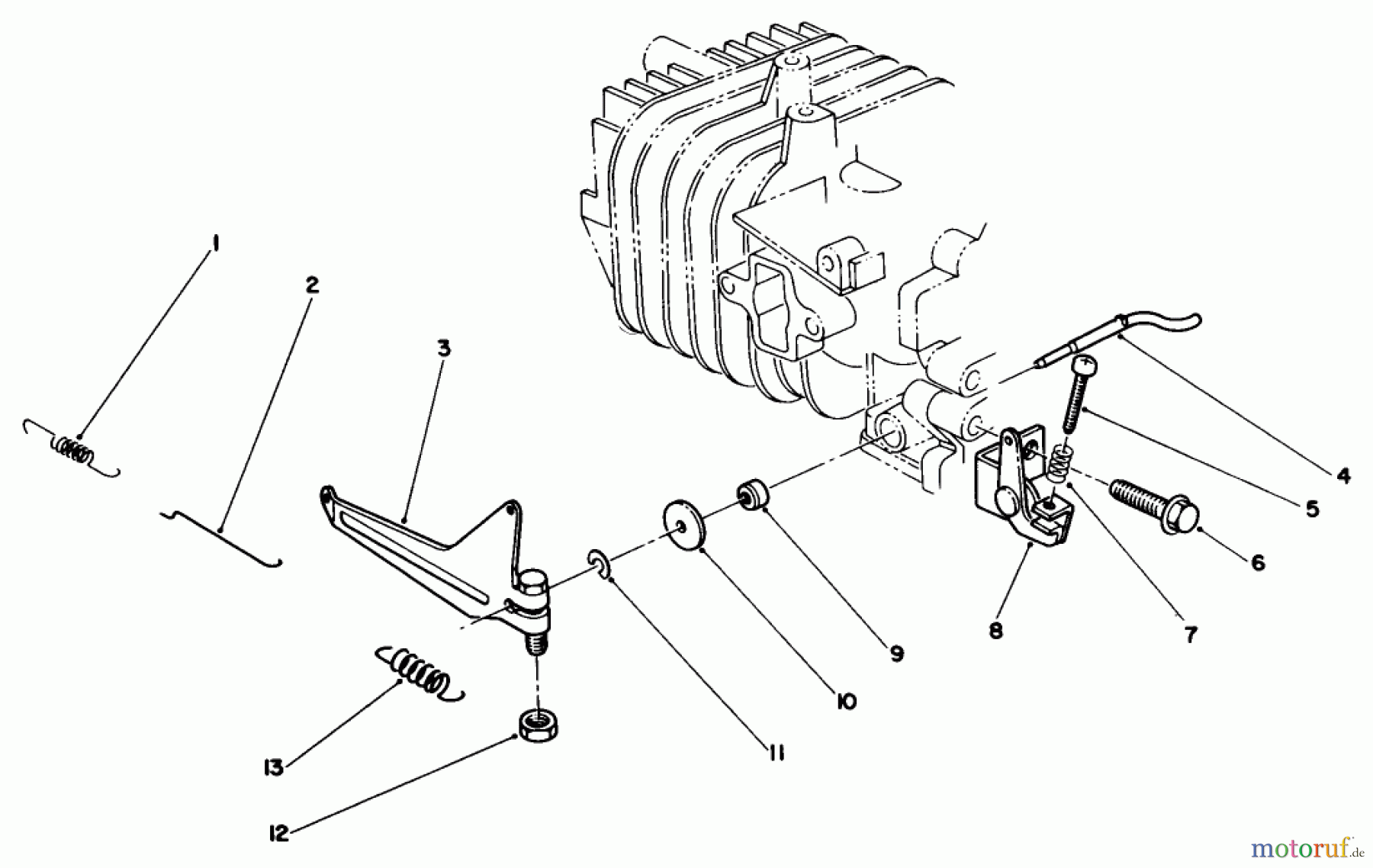  Toro Neu Snow Blowers/Snow Throwers Seite 1 38180 - Toro CCR 2000 Snowthrower, 1989 (9000001-9999999) GOVERNOR ASSEMBLY