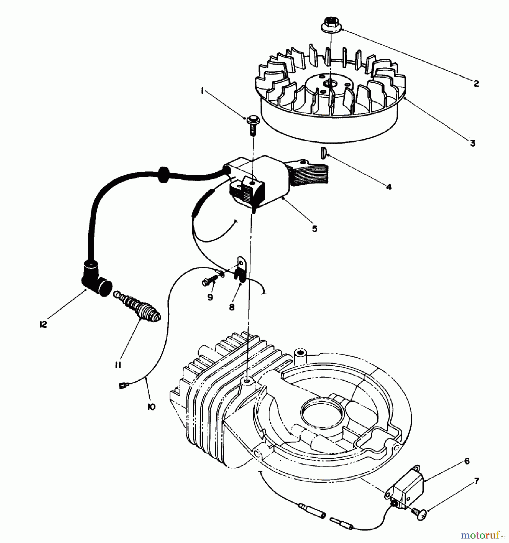  Toro Neu Snow Blowers/Snow Throwers Seite 1 38180 - Toro CCR 2000 Snowthrower, 1990 (0008195-0999999) FLYWHEEL & MAGNETO ASSEMBLY (ENGINE MODEL NO. 47PK9)