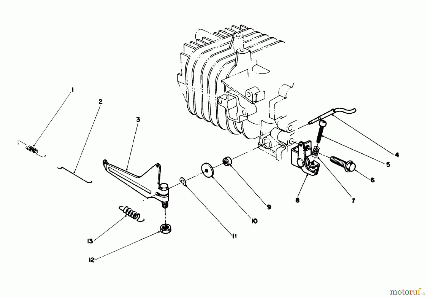  Toro Neu Snow Blowers/Snow Throwers Seite 1 38181 - Toro CCR 2000 Snowthrower, 1994 (4900001-4999999) GOVERNOR ASSEMBLY MODEL NO. 47PP3-4