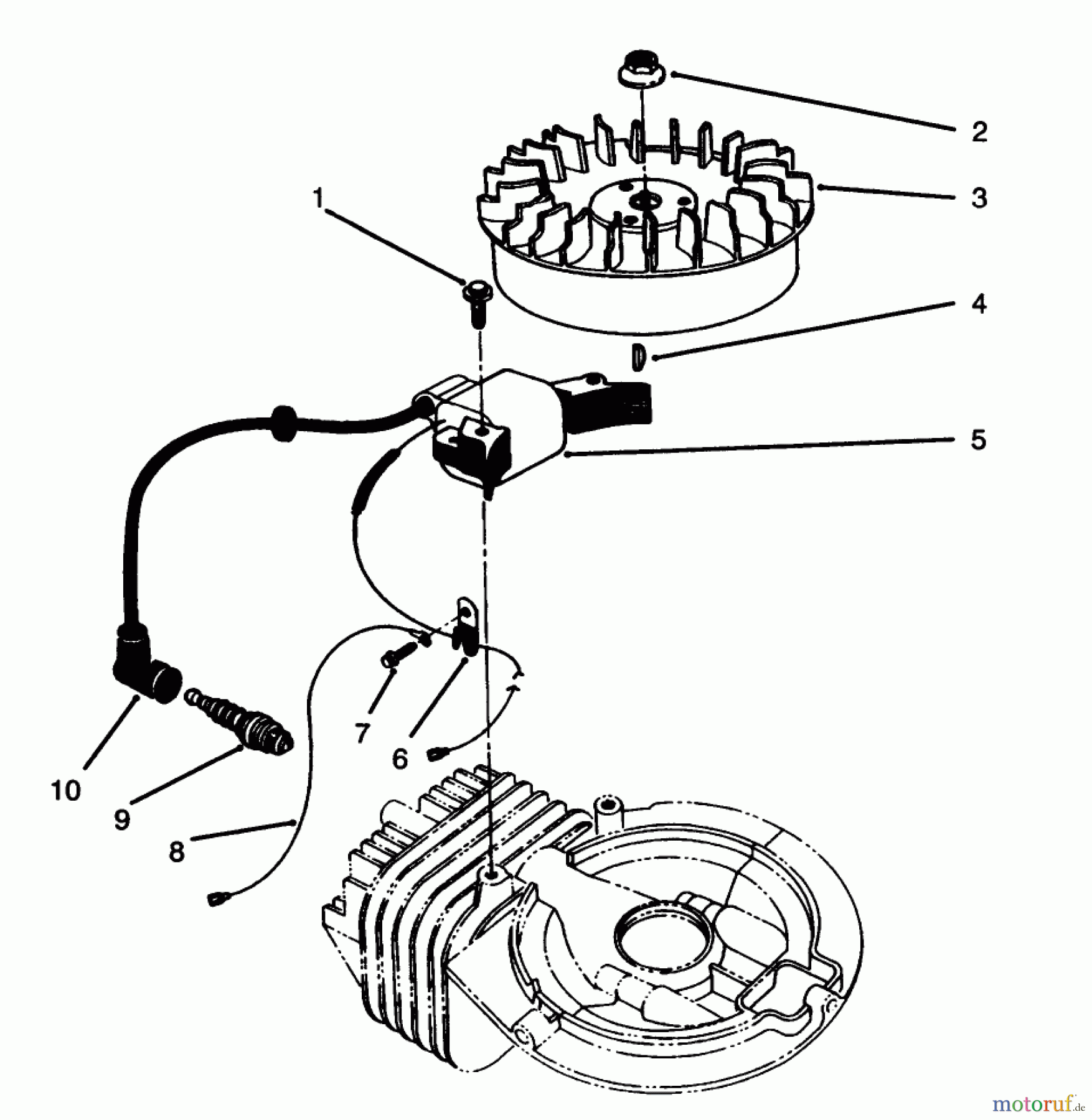  Toro Neu Snow Blowers/Snow Throwers Seite 1 38180 - Toro CCR 2000 Snowthrower, 1996 (6900001-6999999) FLYWHEEL & MAGNETO ASSEMBLY MODEL NO. 47PS5-4