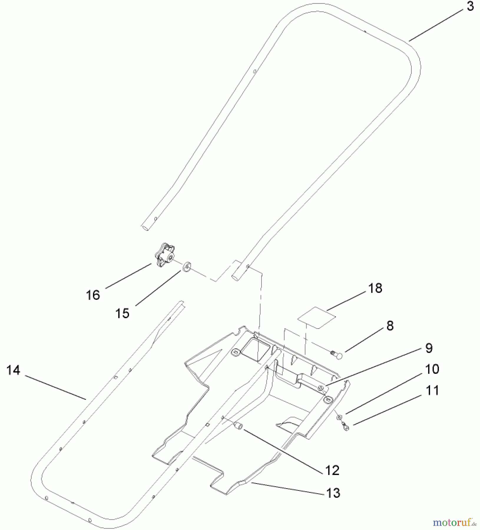  Toro Neu Snow Blowers/Snow Throwers Seite 1 38182 - Toro Powerlite Snowthrower, 2006 (260000001-260999999) HANDLE AND LOWER SHROUD ASSEMBLY