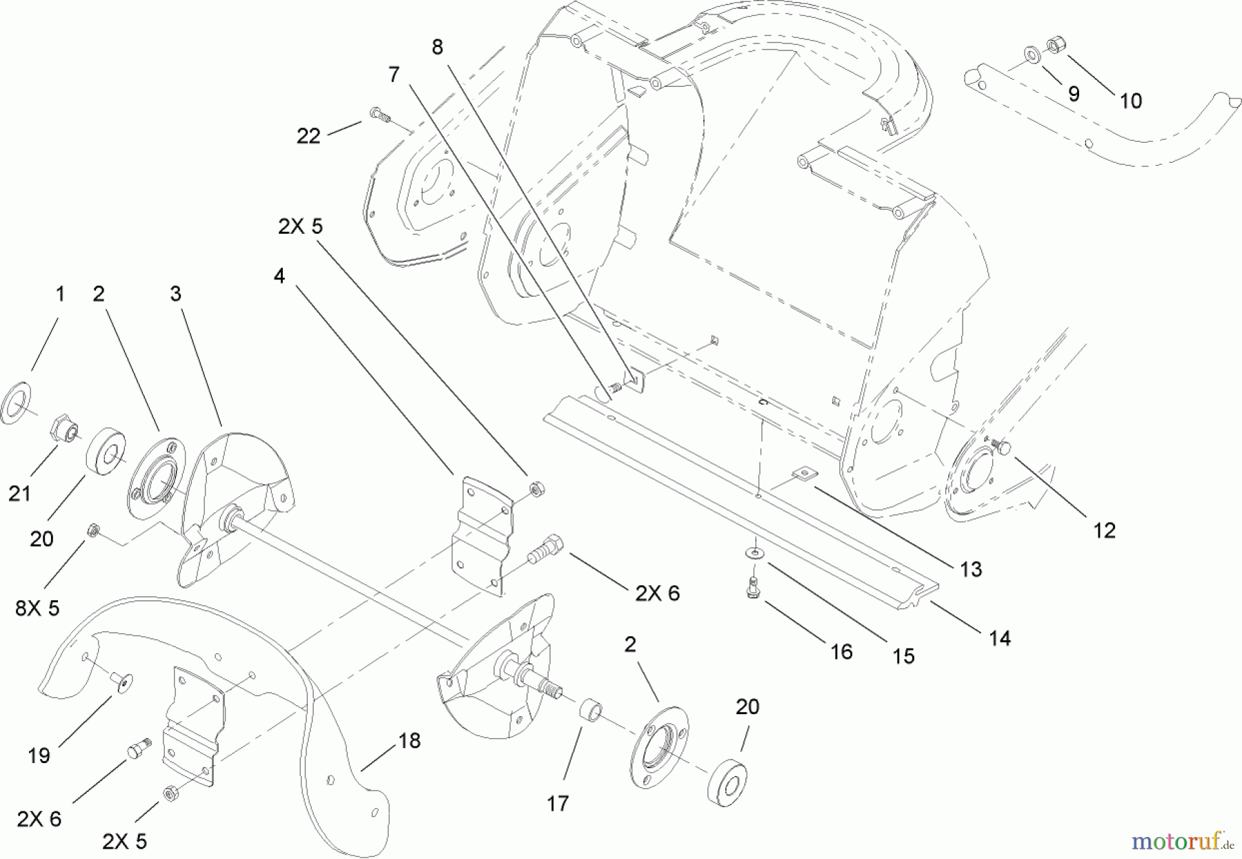  Toro Neu Snow Blowers/Snow Throwers Seite 1 38182 - Toro Powerlite Snowthrower, 2009 (290000001-290999999) ROTOR ASSEMBLY