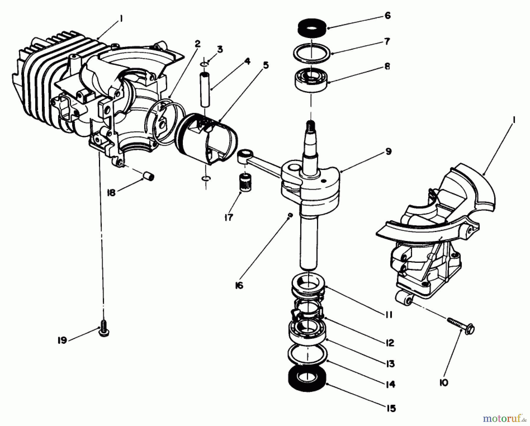  Toro Neu Snow Blowers/Snow Throwers Seite 1 38185 - Toro CCR 2000 Snowthrower, 1987 (7000001-7999999) SHORT BLOCK ASSEMBLY