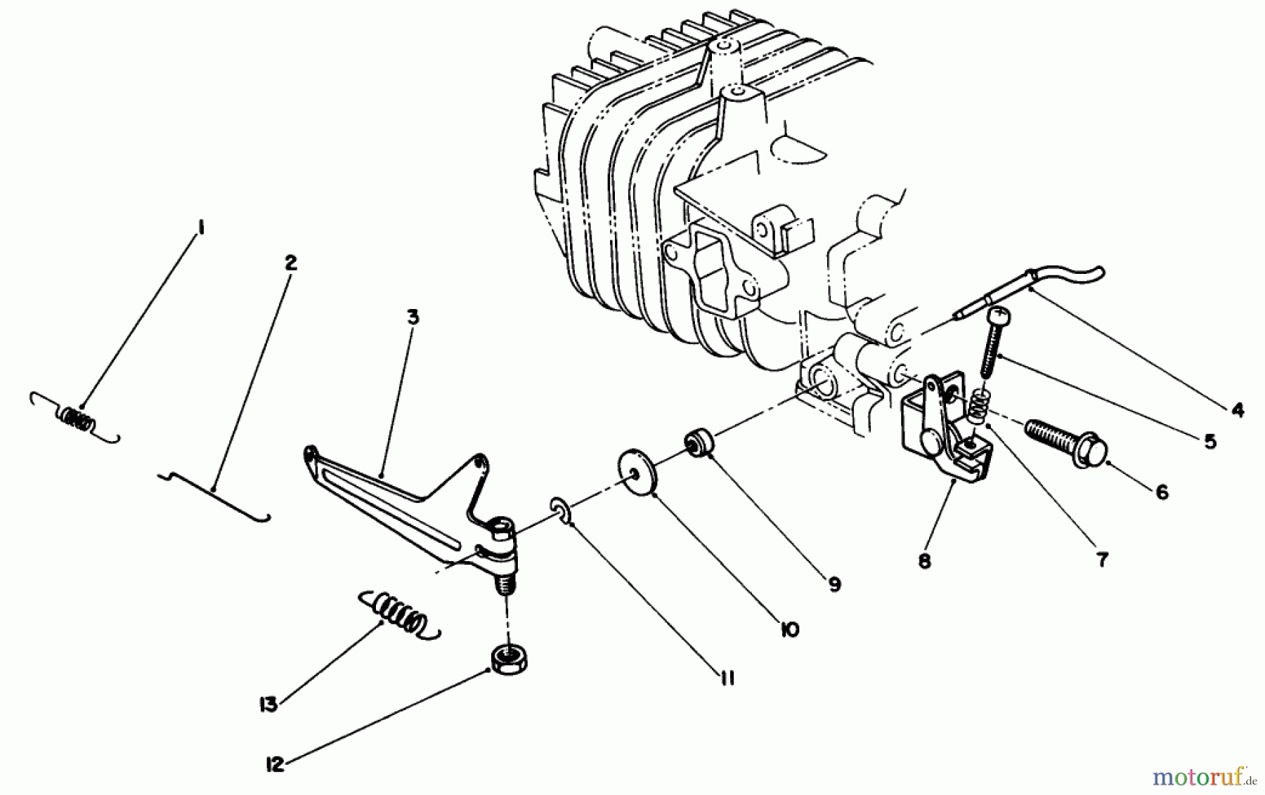  Toro Neu Snow Blowers/Snow Throwers Seite 1 38185 - Toro CCR 2000 Snowthrower, 1988 (8000001-8999999) GOVERNOR ASSEMBLY