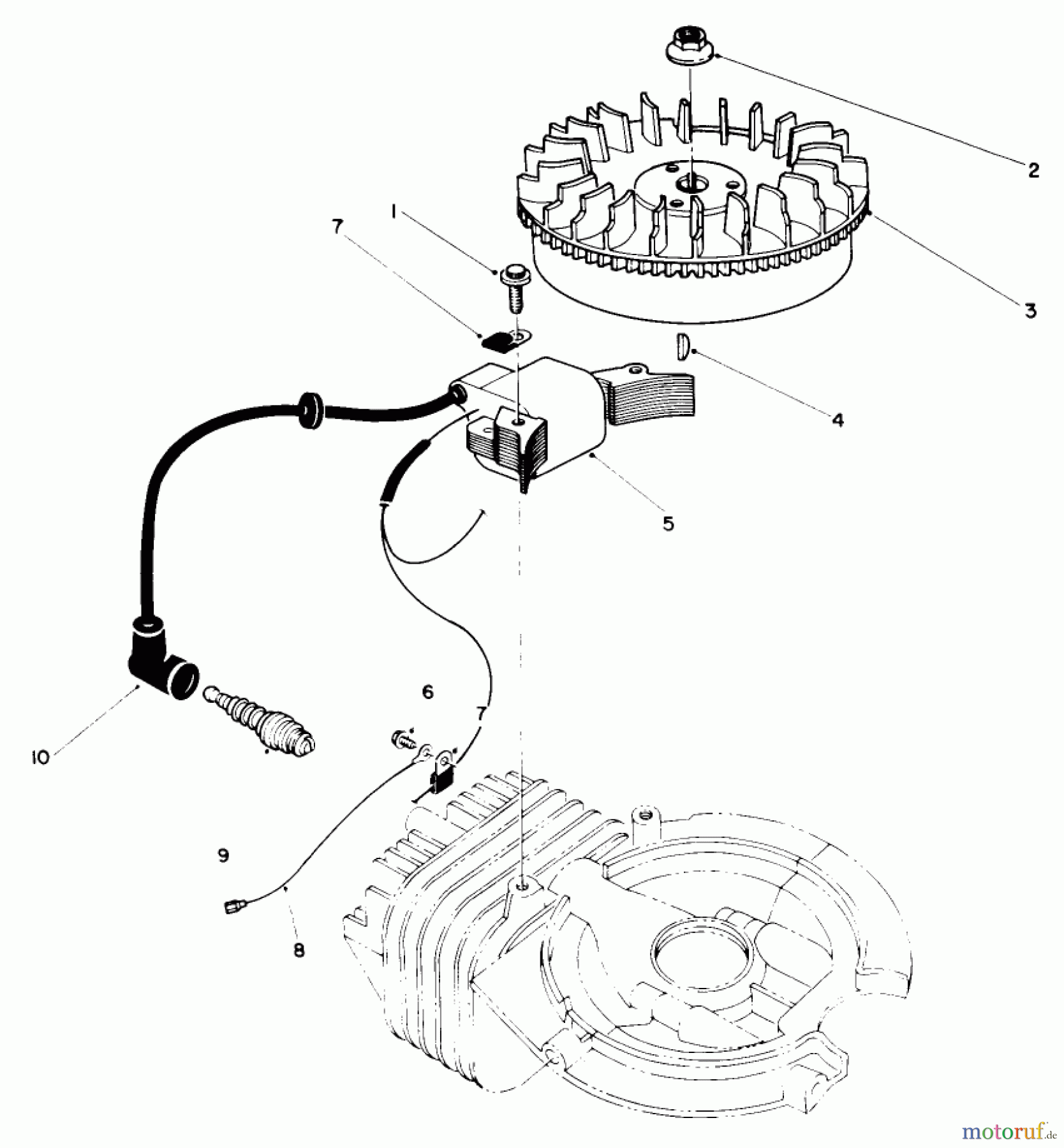  Toro Neu Snow Blowers/Snow Throwers Seite 1 38185 - Toro CCR 2000 Snowthrower, 1989 (9000001-9999999) FLYWHEEL & MAGNETO ASSEMBLY