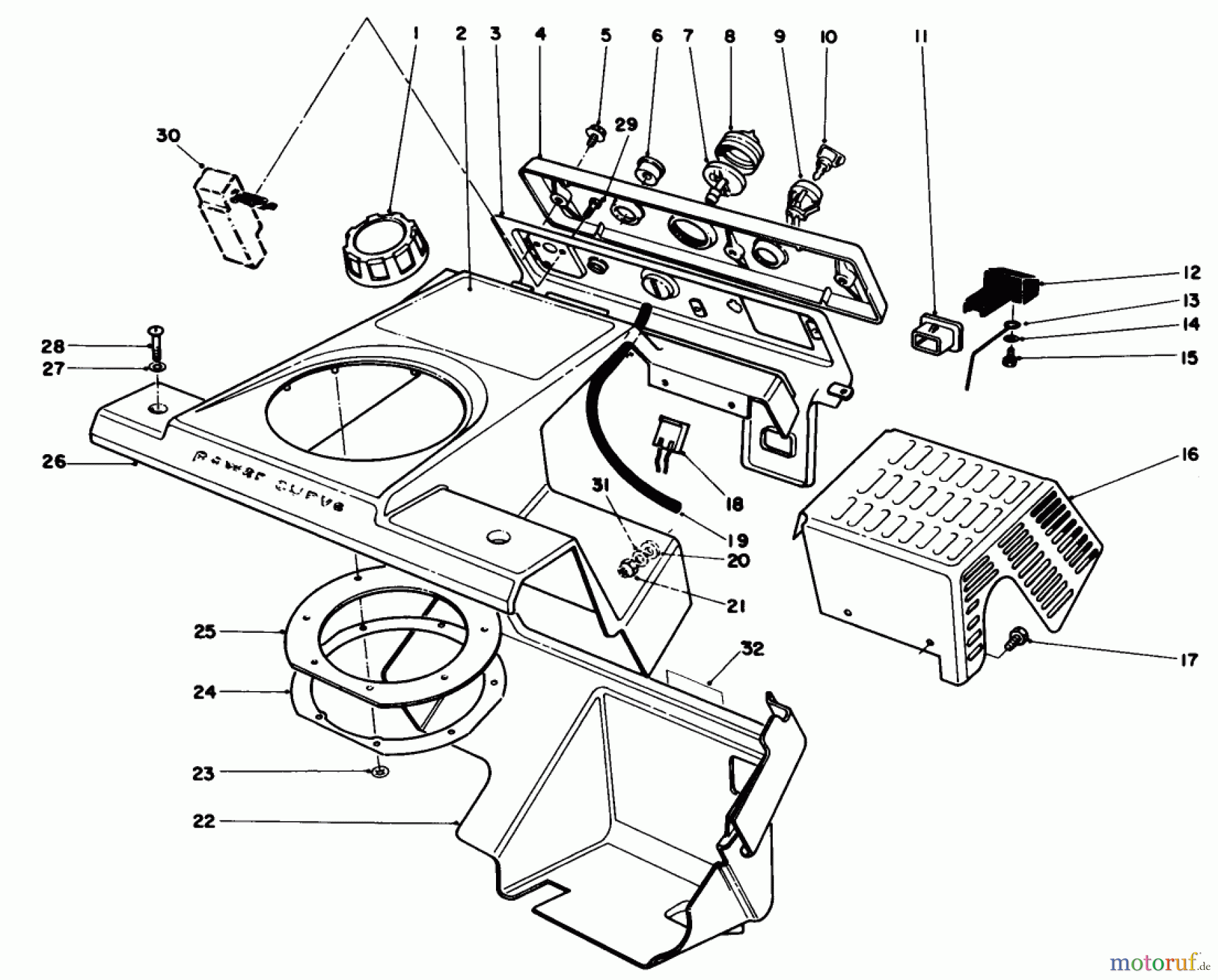  Toro Neu Snow Blowers/Snow Throwers Seite 1 38186 - Toro CCR 2000 Snowthrower, 1990 (0000001-0999999) CONTROL PANEL & SHROUDING ASSEMBLY