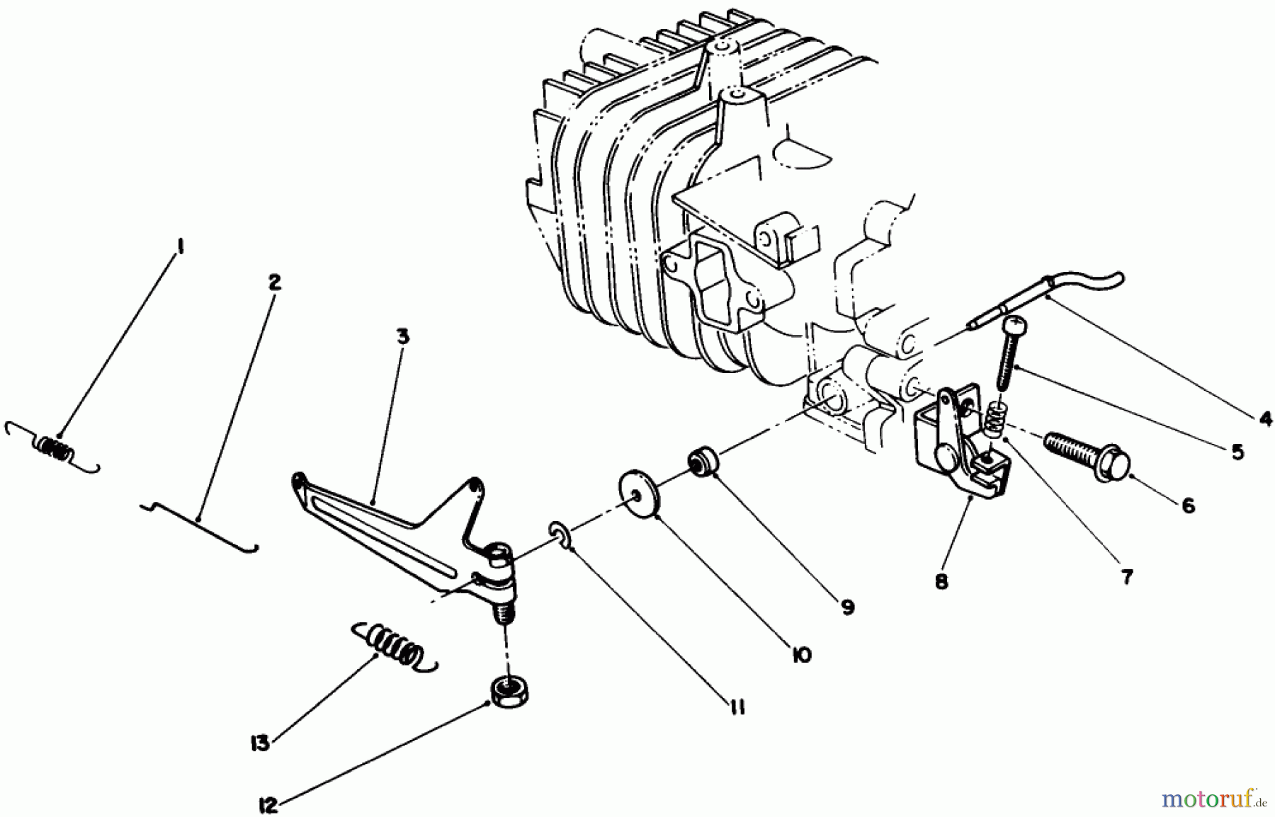  Toro Neu Snow Blowers/Snow Throwers Seite 1 38185 - Toro CCR 2000 Snowthrower, 1990 (0000001-0999999) GOVERNOR ASSEMBLY (ENGINE MODEL NO. 47PK9)