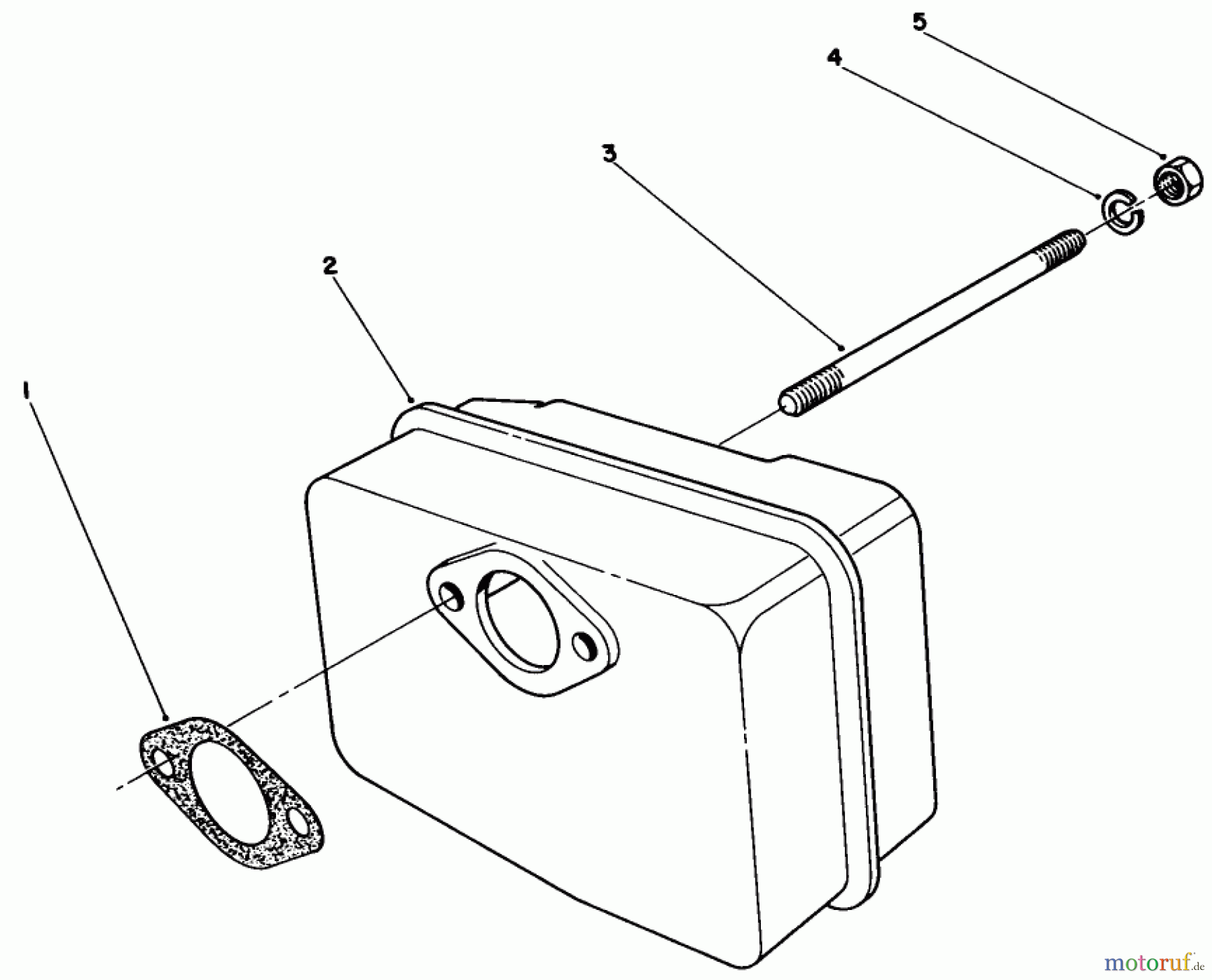  Toro Neu Snow Blowers/Snow Throwers Seite 1 38185 - Toro CCR 2000 Snowthrower, 1990 (0000001-0999999) MUFFLER ASSEMBLY (ENGINE MODEL NO. 47PK9)