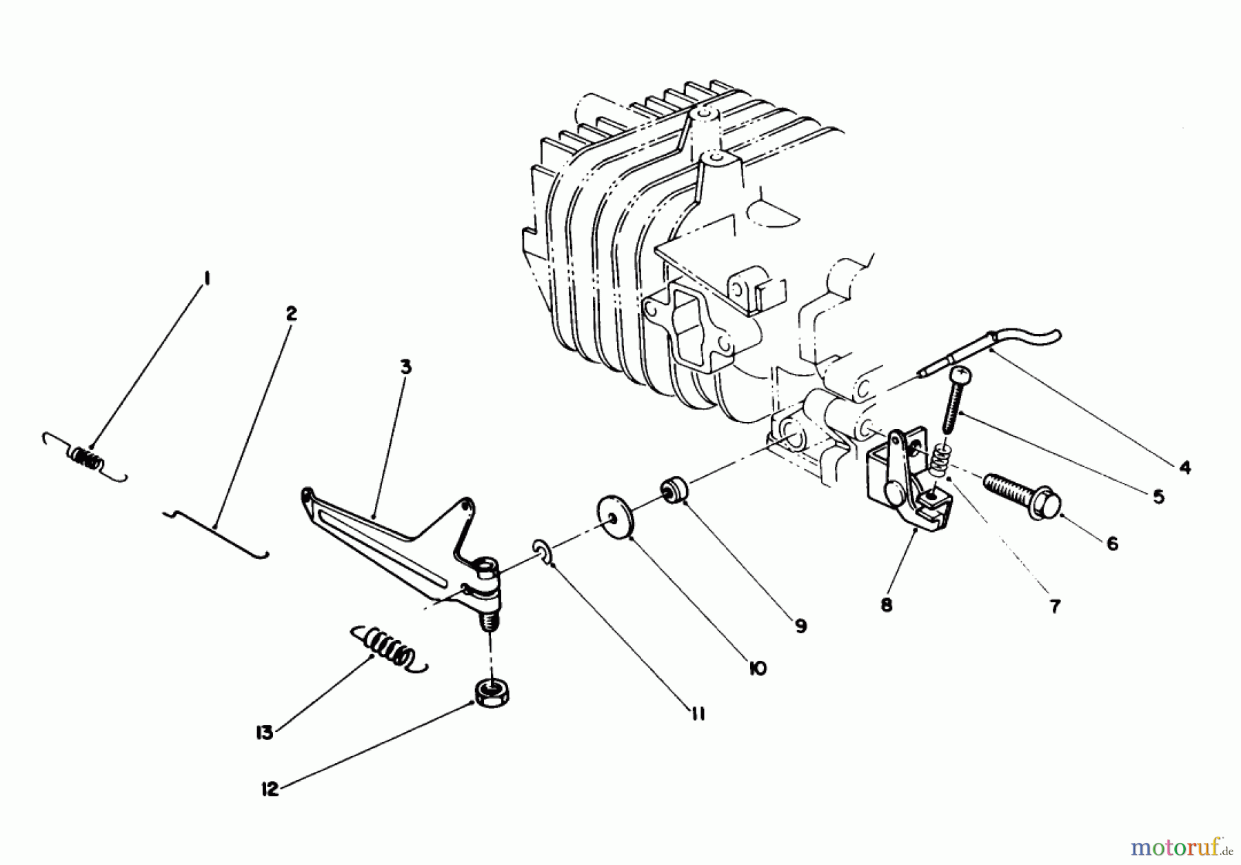  Toro Neu Snow Blowers/Snow Throwers Seite 1 38185 - Toro CCR 2000 Snowthrower, 1992 (2000001-2999999) GOVERNOR ASSEMBLY (ENGINE MODEL NO. 47PM1-5)