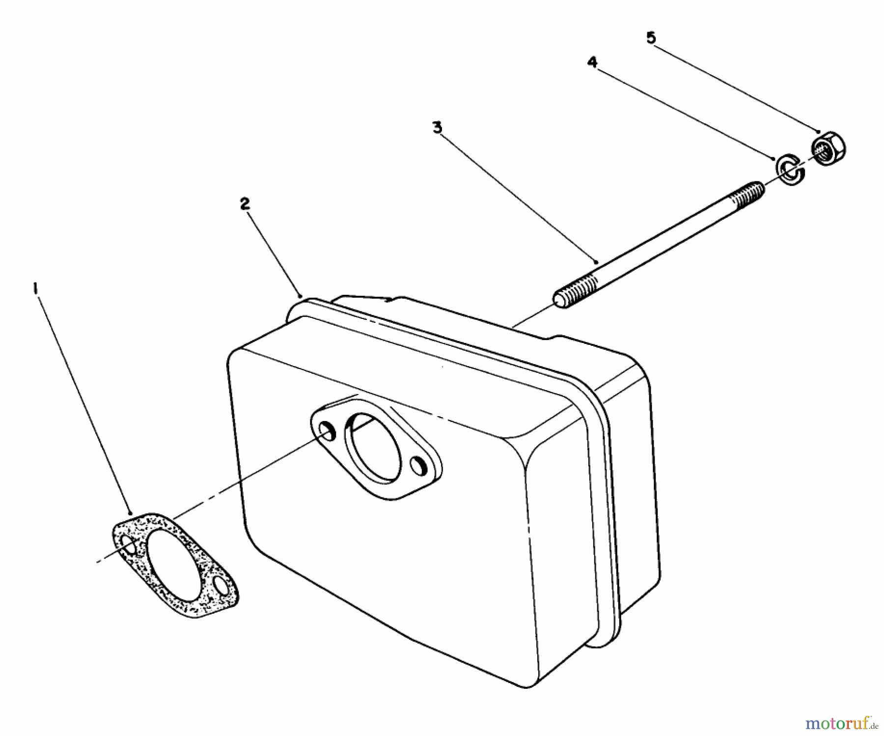  Toro Neu Snow Blowers/Snow Throwers Seite 1 38186 - Toro CCR 2000 Snowthrower, 1992 (2000001-2999999) MUFFLER ASSEMBLY(ENGINE MODEL NO. 47PM1-5)