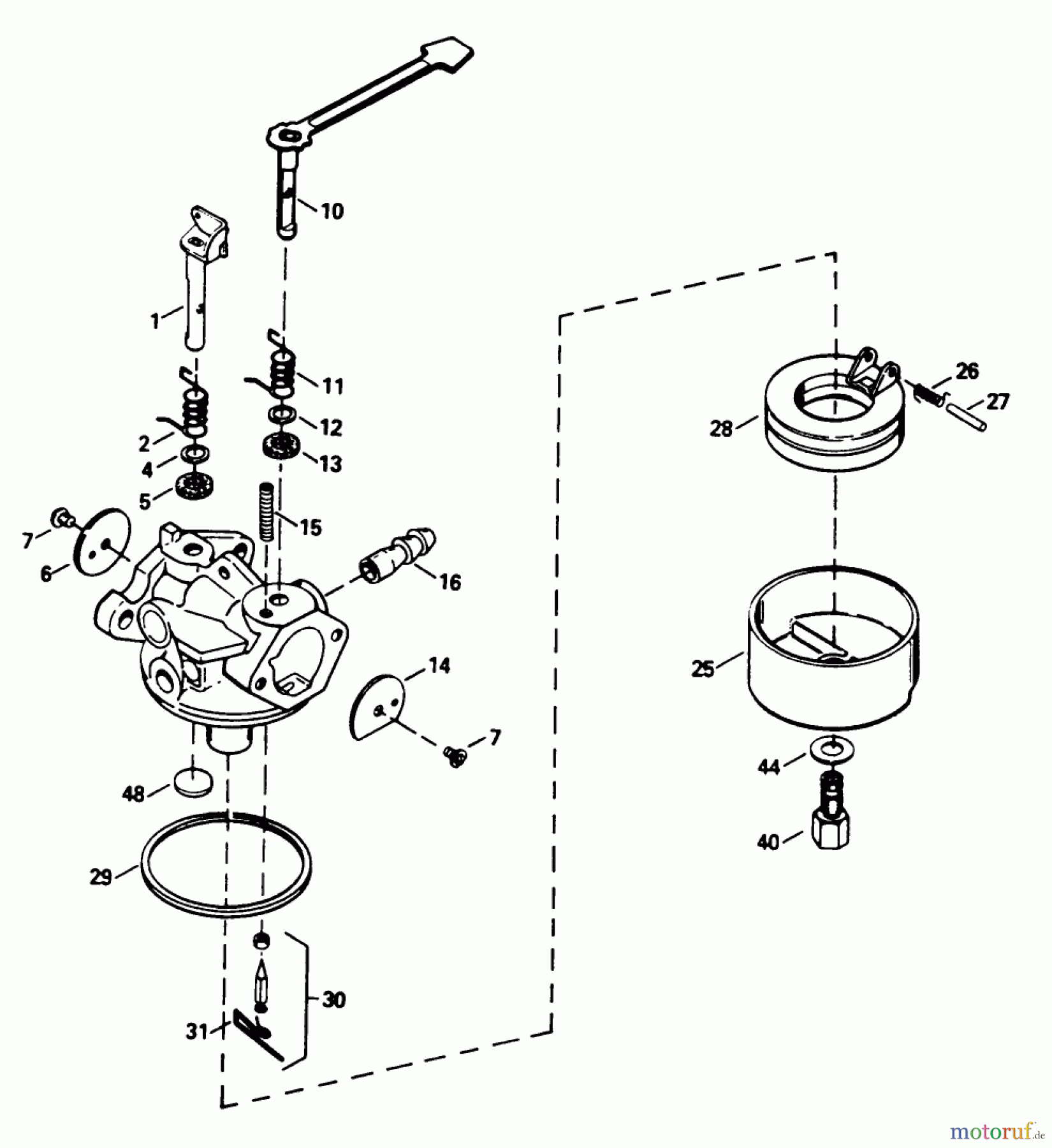  Toro Neu Snow Blowers/Snow Throwers Seite 1 38191 - Toro CCR 1000 Snowthrower, 1993 (3900001-3999999) CARBURETOR NO. 632641