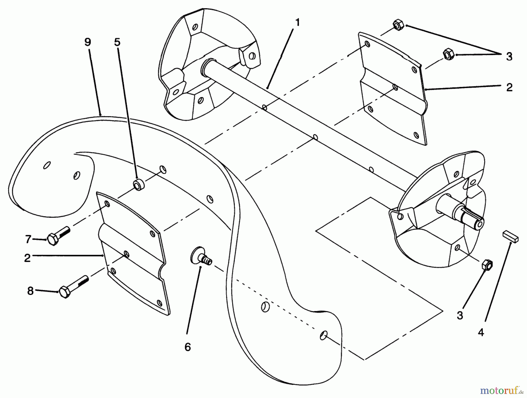  Toro Neu Snow Blowers/Snow Throwers Seite 1 38190 - Toro CCR 1000 Snowthrower, 1996 (69000001-69999999) ROTOR ASSEMBLY