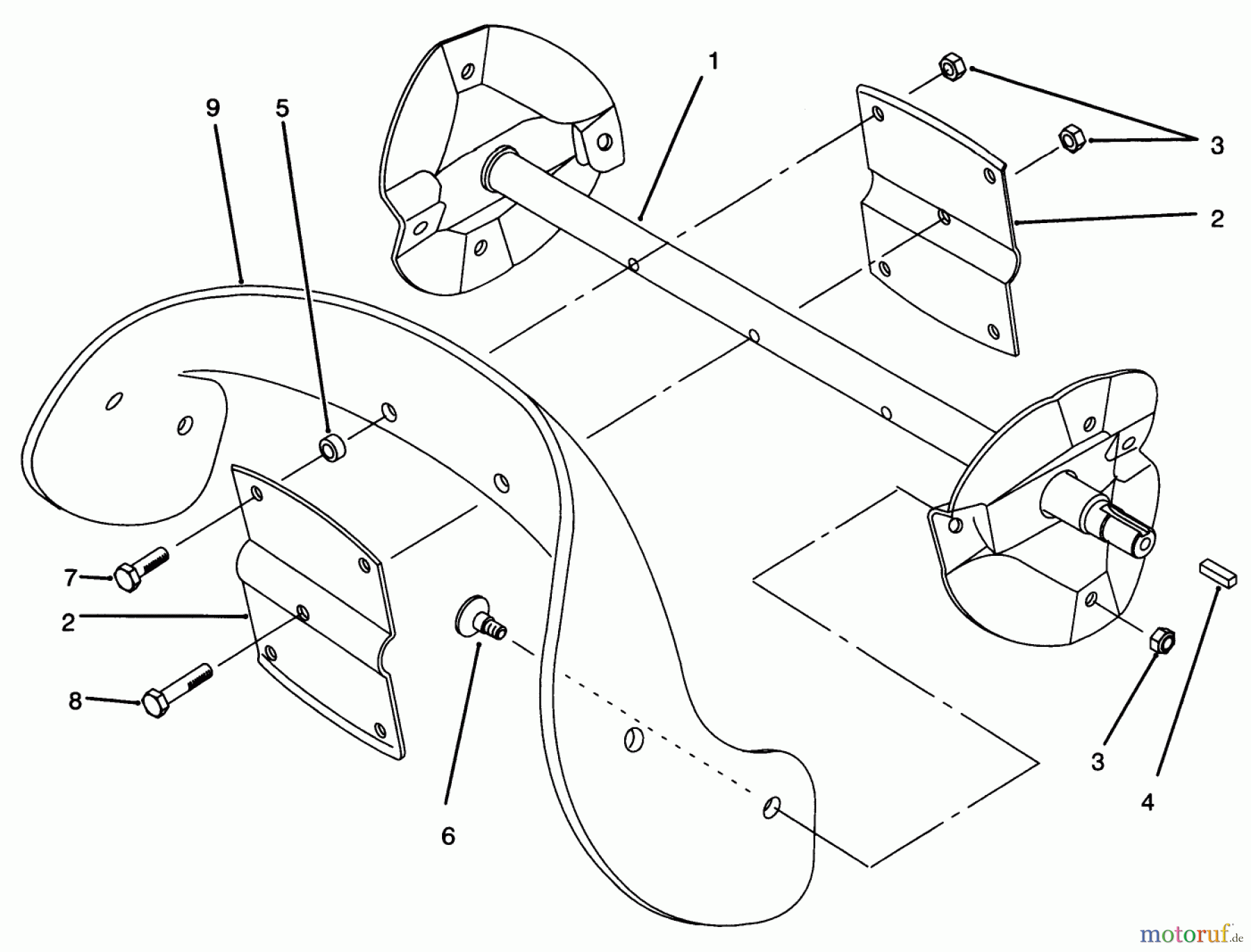  Toro Neu Snow Blowers/Snow Throwers Seite 1 38191 - Toro CCR 1000 Snowthrower, 1995 (5900001-5999999) ROTOR ASSEMBLY