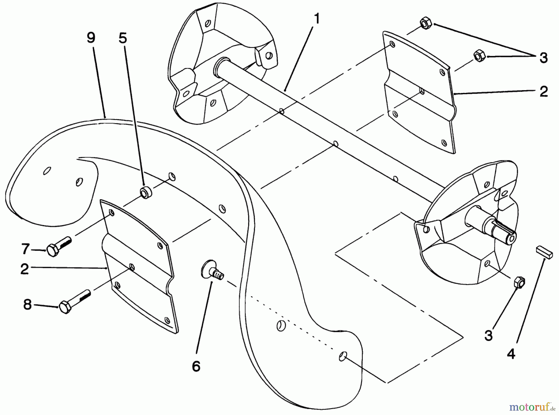  Toro Neu Snow Blowers/Snow Throwers Seite 1 38195 - Toro CCR 1000 Snowthrower, 1993 (39000001-39999999) ROTOR ASSEMBLY