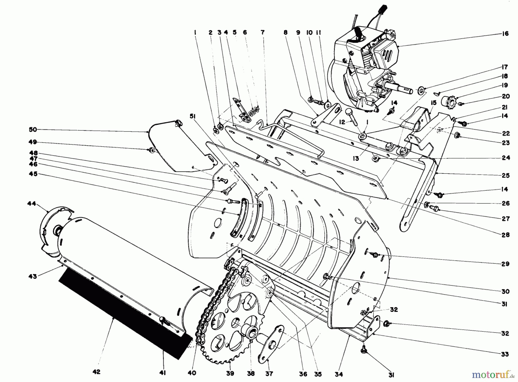  Toro Neu Snow Blowers/Snow Throwers Seite 1 38210 (S-140) - Toro S-140 Snowthrower, 1980 (0000001-0999999) LOWER MAIN FRAME