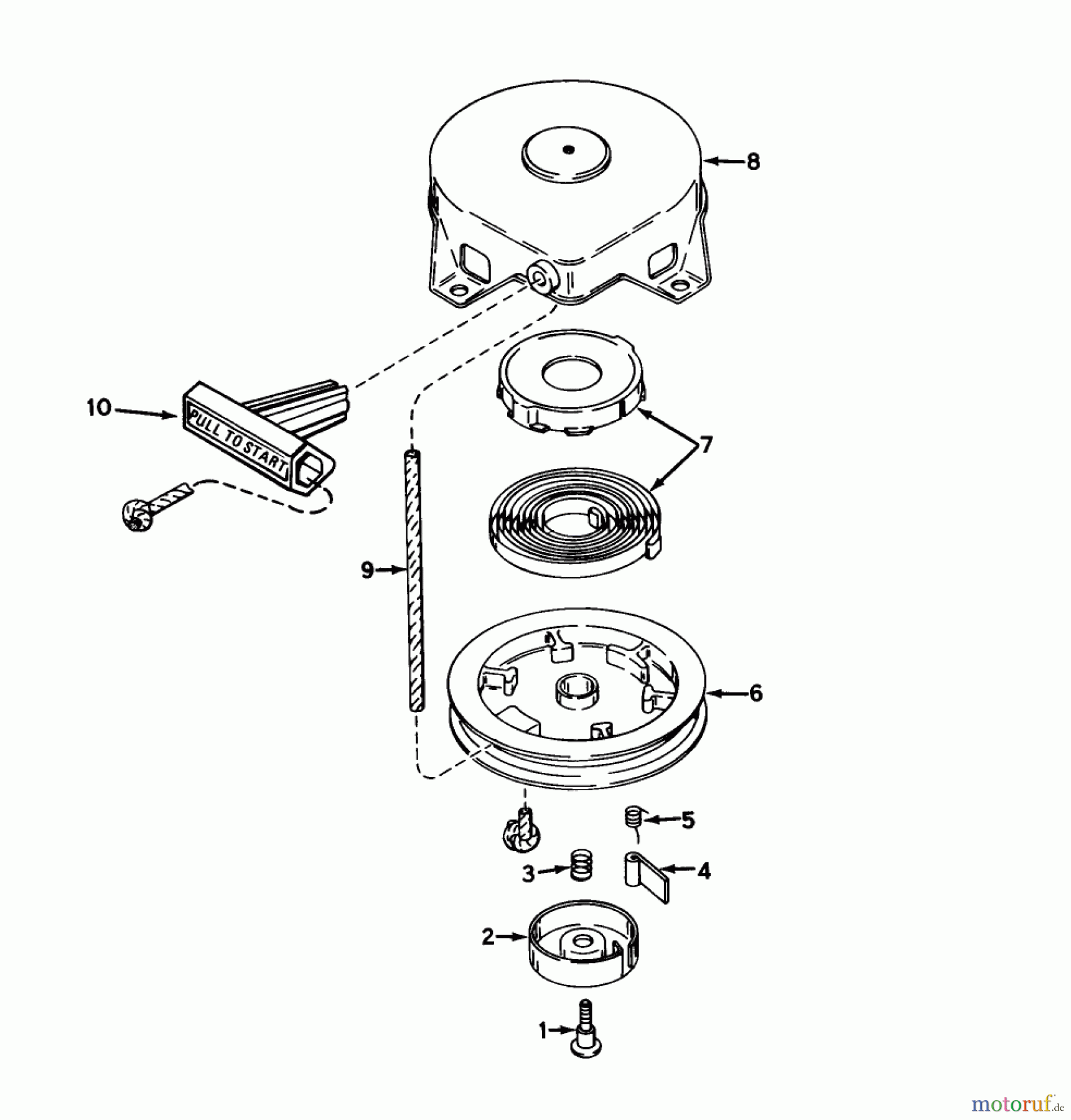  Toro Neu Snow Blowers/Snow Throwers Seite 1 38232 (S-200) - Toro S-200 Snowthrower, 1981 (1000001-1999999) SHROUD & REWIND STARTER NO. 590537 ENGINE TECUMSEH MODEL NO. AH520 TYPE 1602