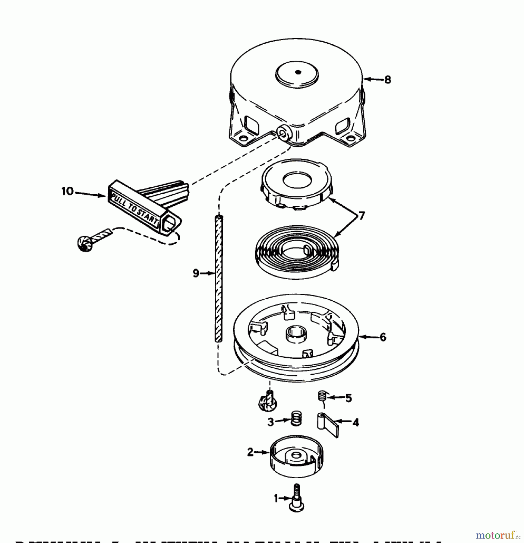  Toro Neu Snow Blowers/Snow Throwers Seite 1 38235 (S-200) - Toro S-200 Snowthrower, 1982 (2000001-2999999) SHROUD & REWIND STARTER NO. 590537 (ENGINE MODEL AH520 TYPE 1603A)