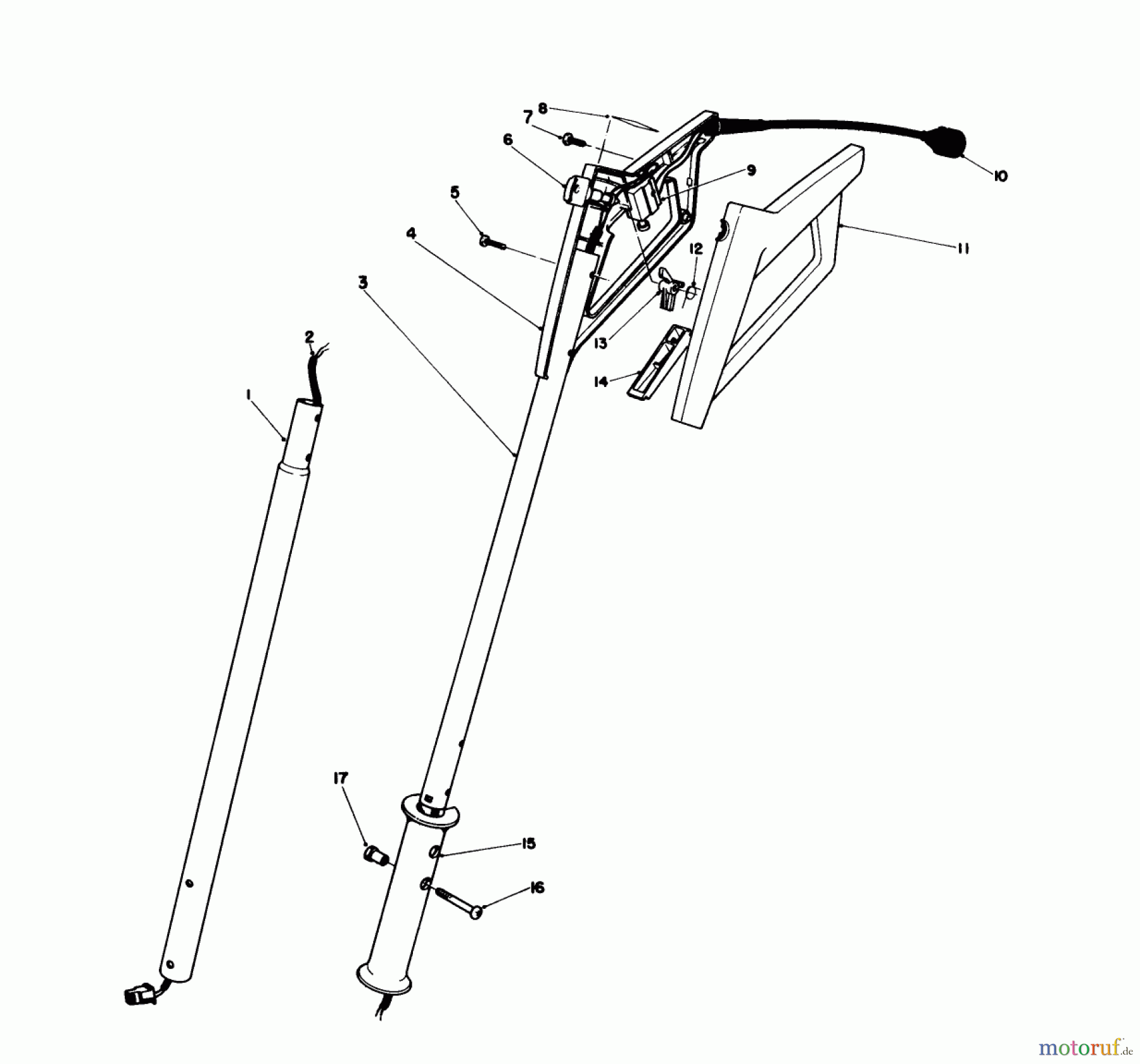  Toro Neu Snow Blowers/Snow Throwers Seite 1 38310 - Toro Power Shovel Snowthrower, 1987 (7000001-7999999) HANDLE ASSEMBLY